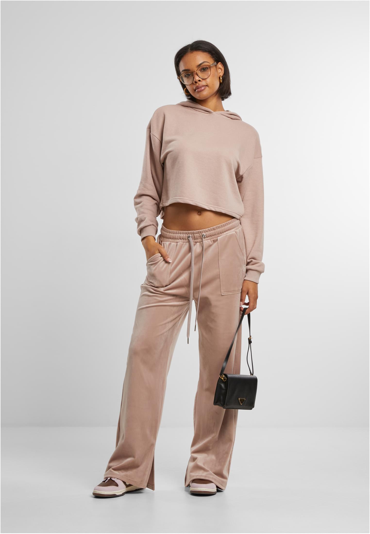 Femmes Hoodie Coupe-vent Court Rose Poudré 3XL
 - variant image 4