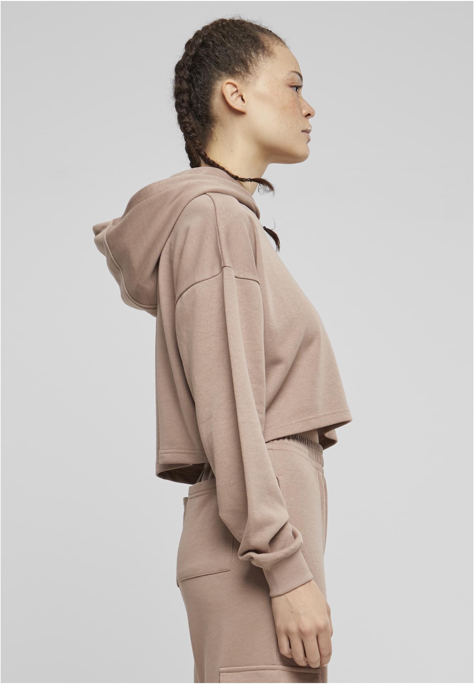Femmes Hoodie Coupe-vent Court Rose Poudré 3XL
 - variant image 3