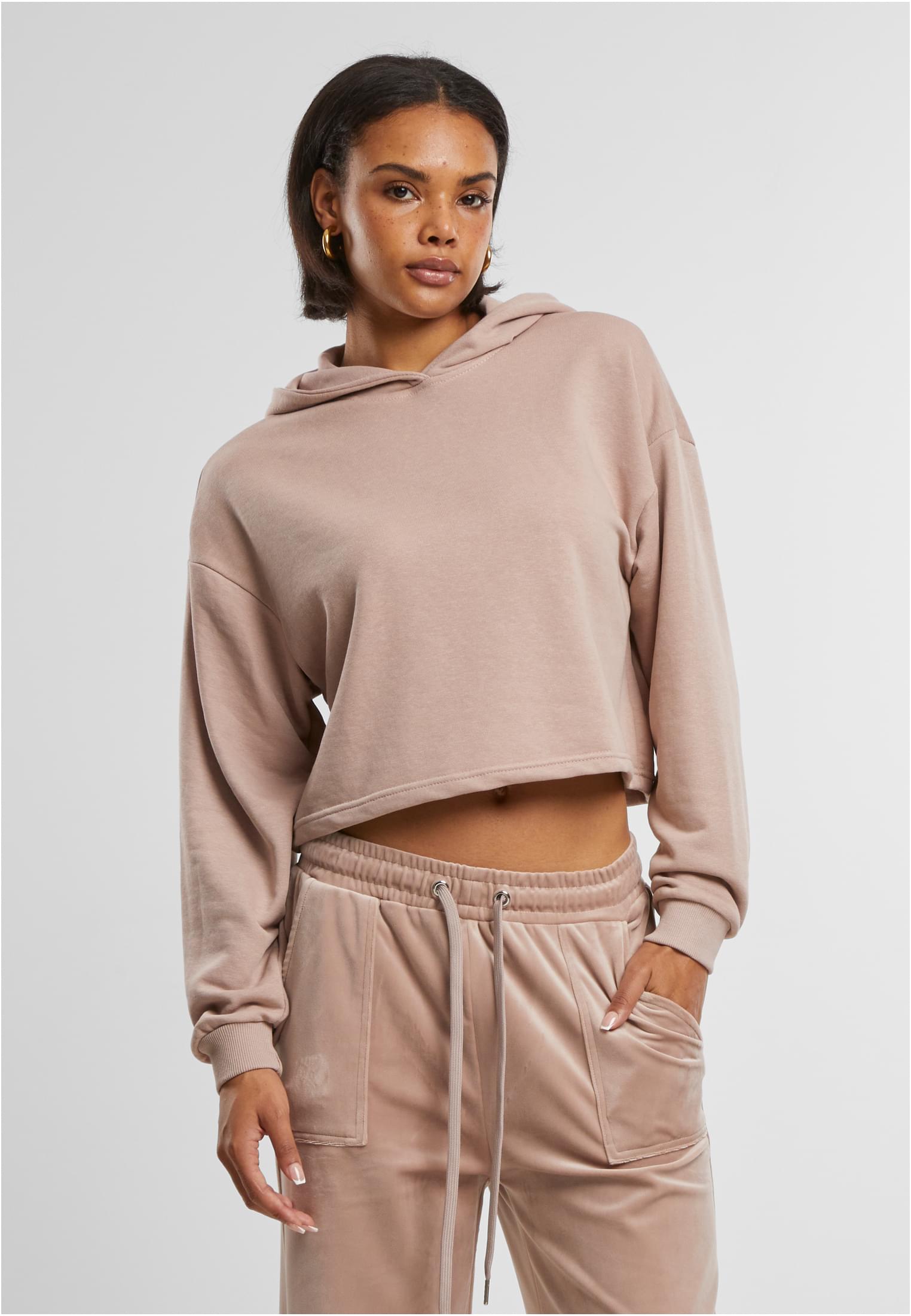 Ladies Oversized Cropped Light Terry Hoodie duskrose 3XL - alternate variant 3