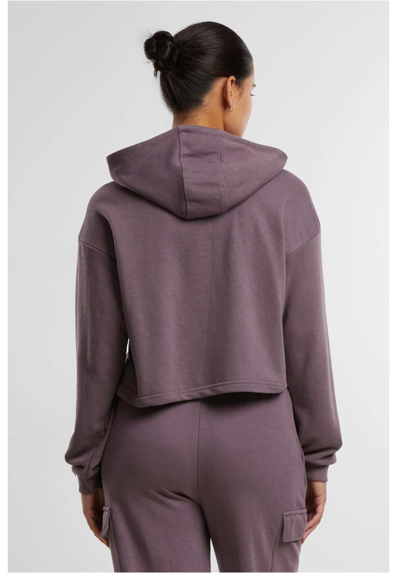 Ladies Oversized Cropped Light Terry Hoodie fadedpurple 3XL - variant image 1