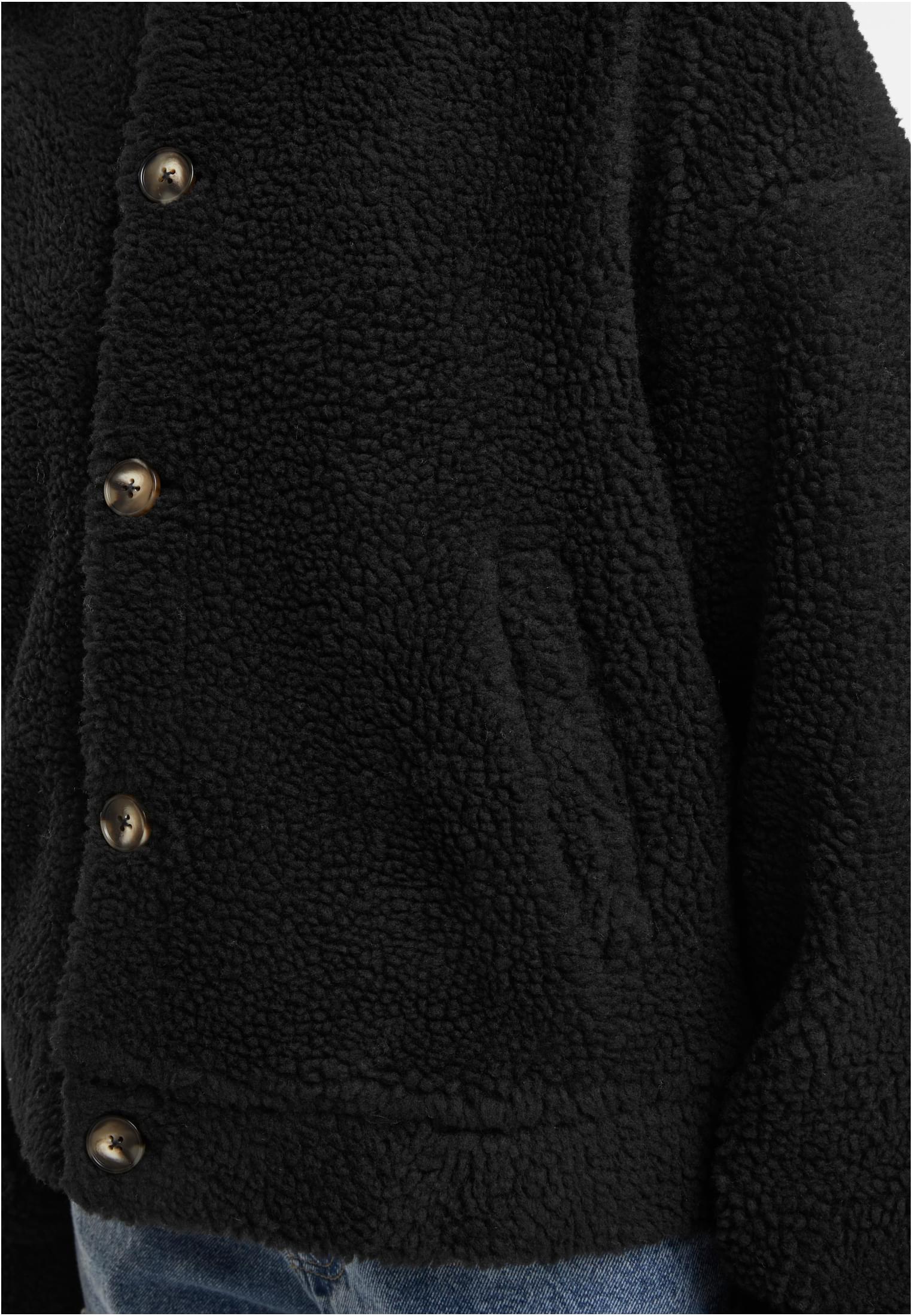 Veste courte Sherpa à boutons noire 3XL femme
 - variant image 3