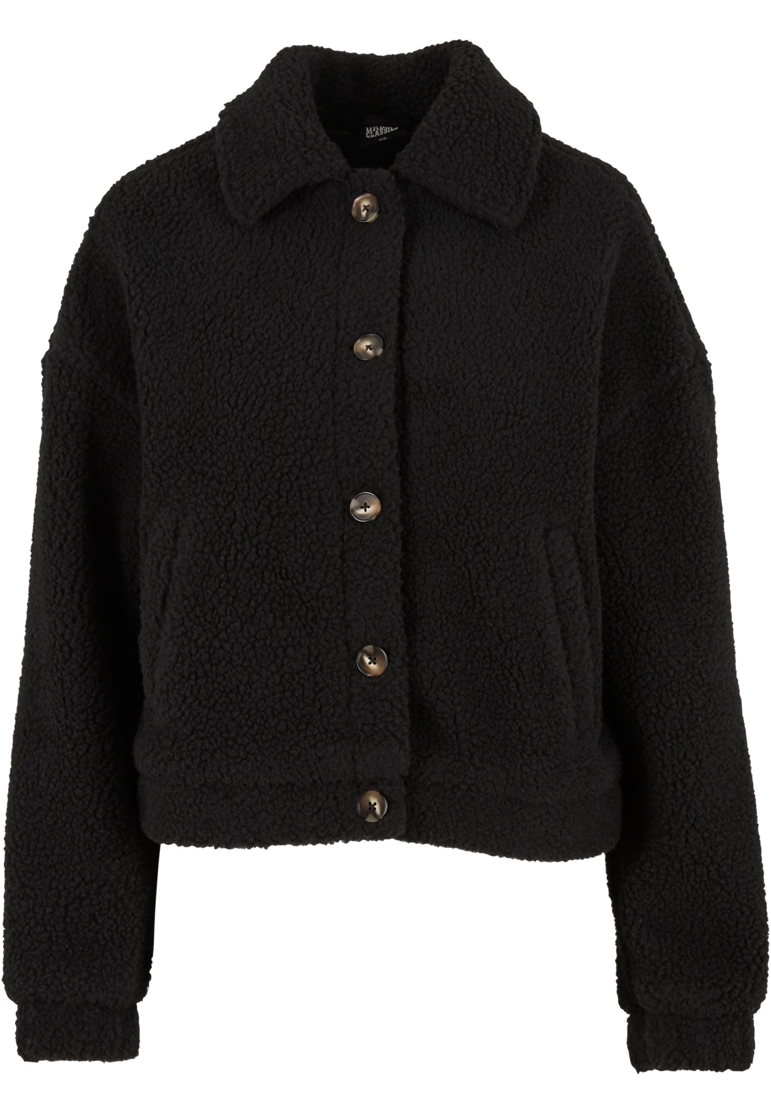 Veste courte Sherpa à boutons noire 3XL femme
 - variant image 4