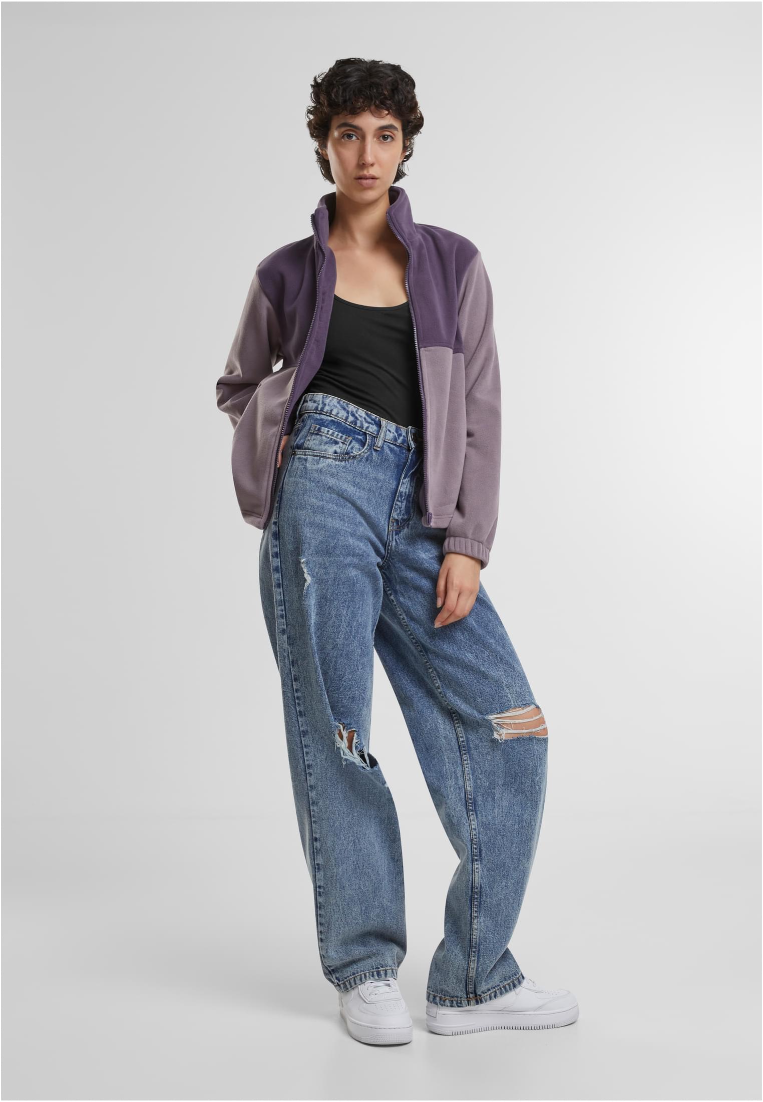 Ladies Double Polarfleece Jacket purplenight/fadedpurple 3XL - variant image 2