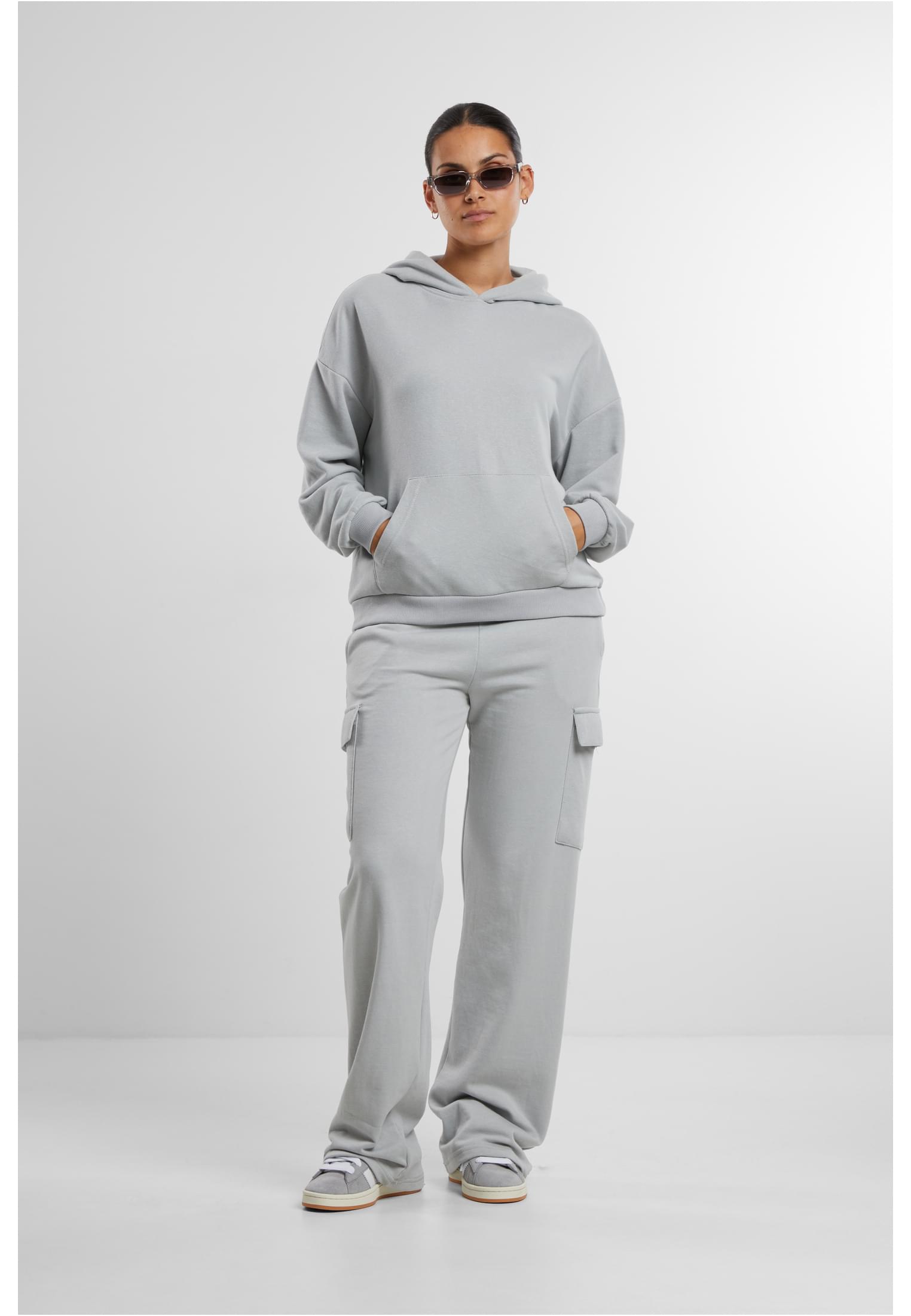 Femmes Coupe Lâche Sweat à Capuche Grande Taille Asphalt 3XL
 - variant image 2