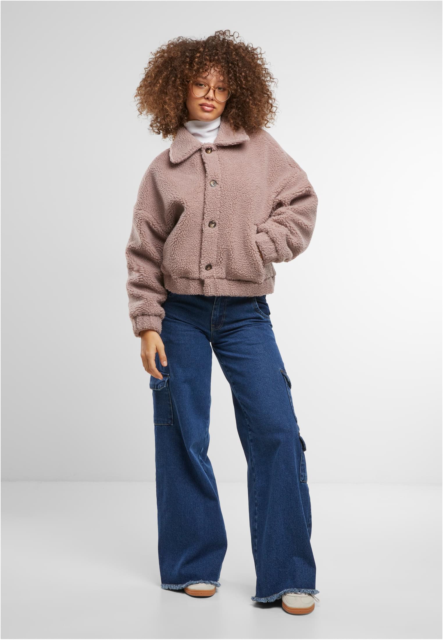 Veste courte Sherpa à boutons gris souris 3XL
 - variant image 2