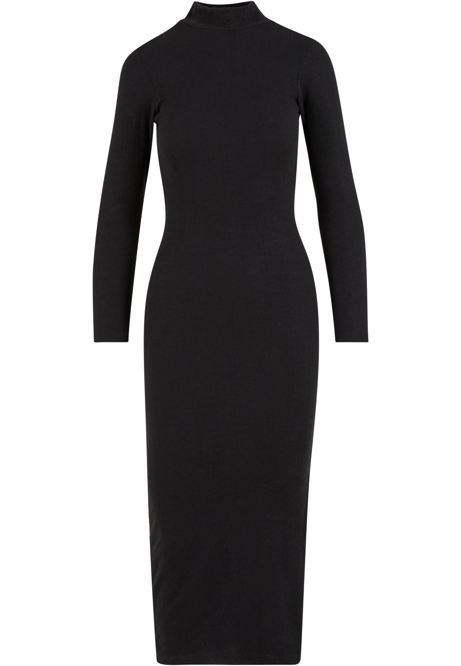Ladies Rib Longlseeve Mockneck Dress black L - variant image 5