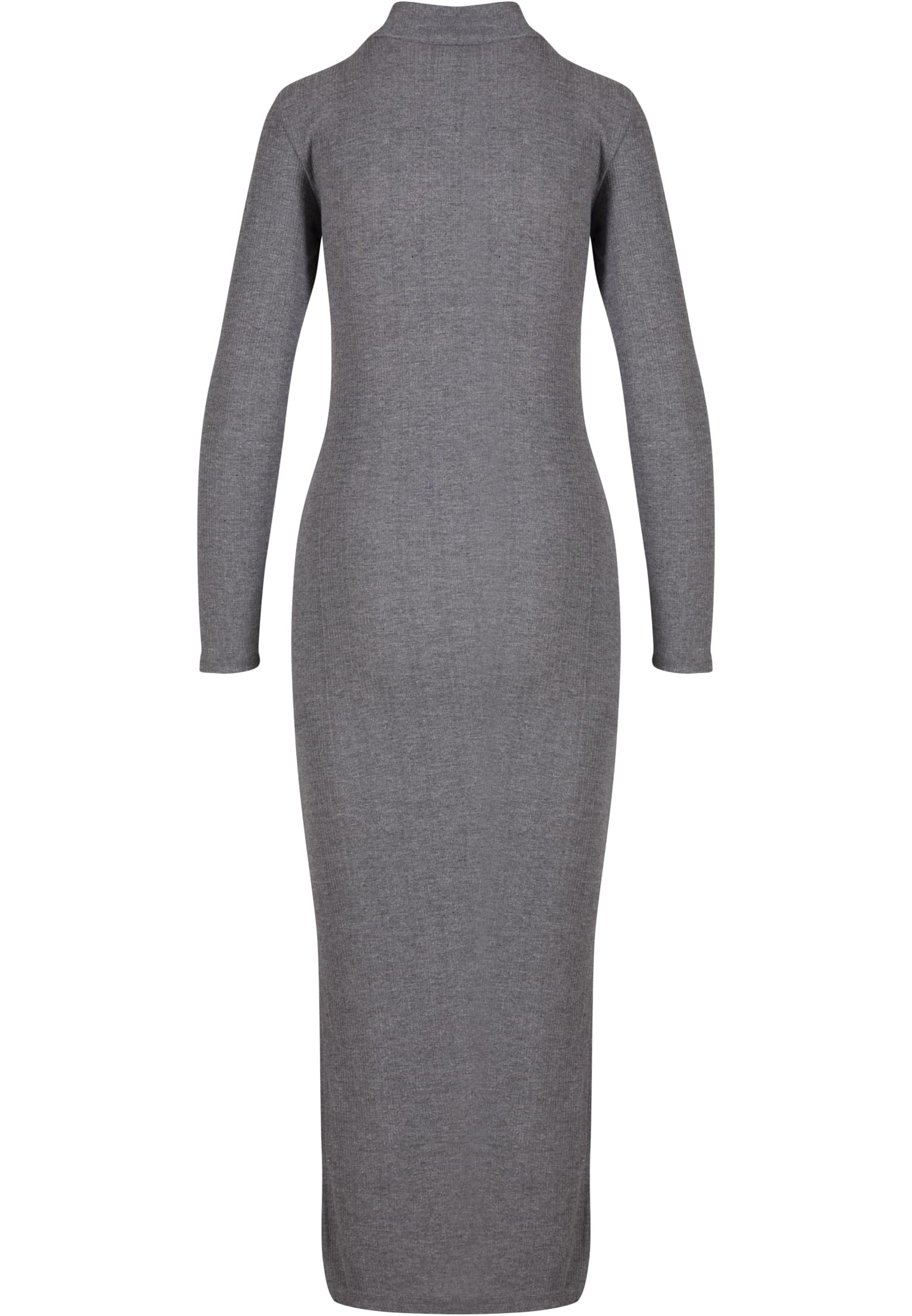 Ladies Rib Longlseeve Mockneck Dress darkgreymelange L - variant image 7