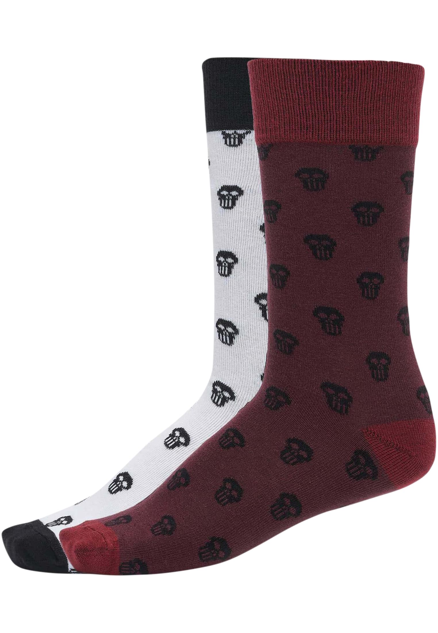 Skull Allover 2-Pack burgundy/white 43-46 - alternate variant 1