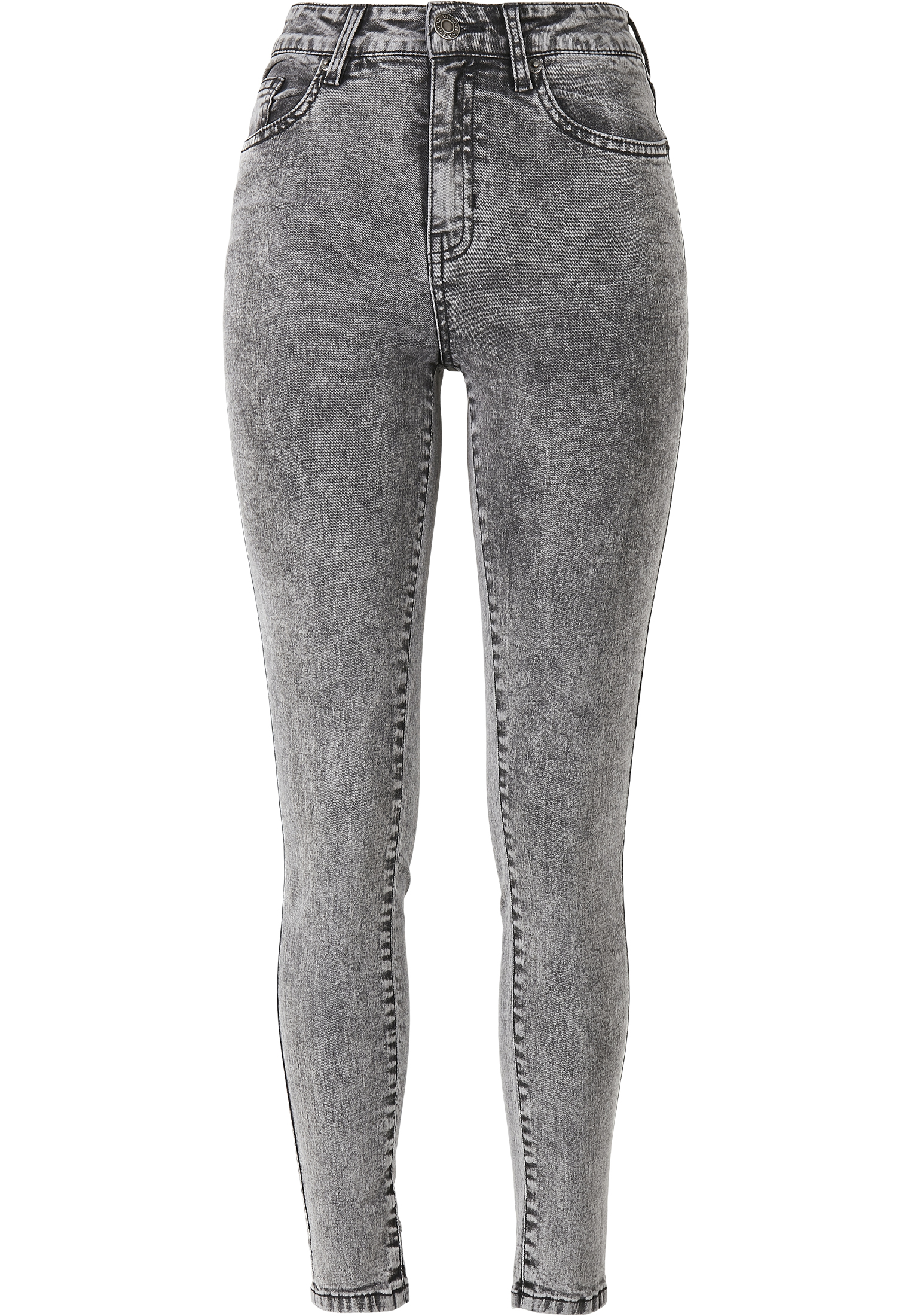 Ladies High Waist Skinny Jeans black heavy acid washed 30/32 - variant image 5