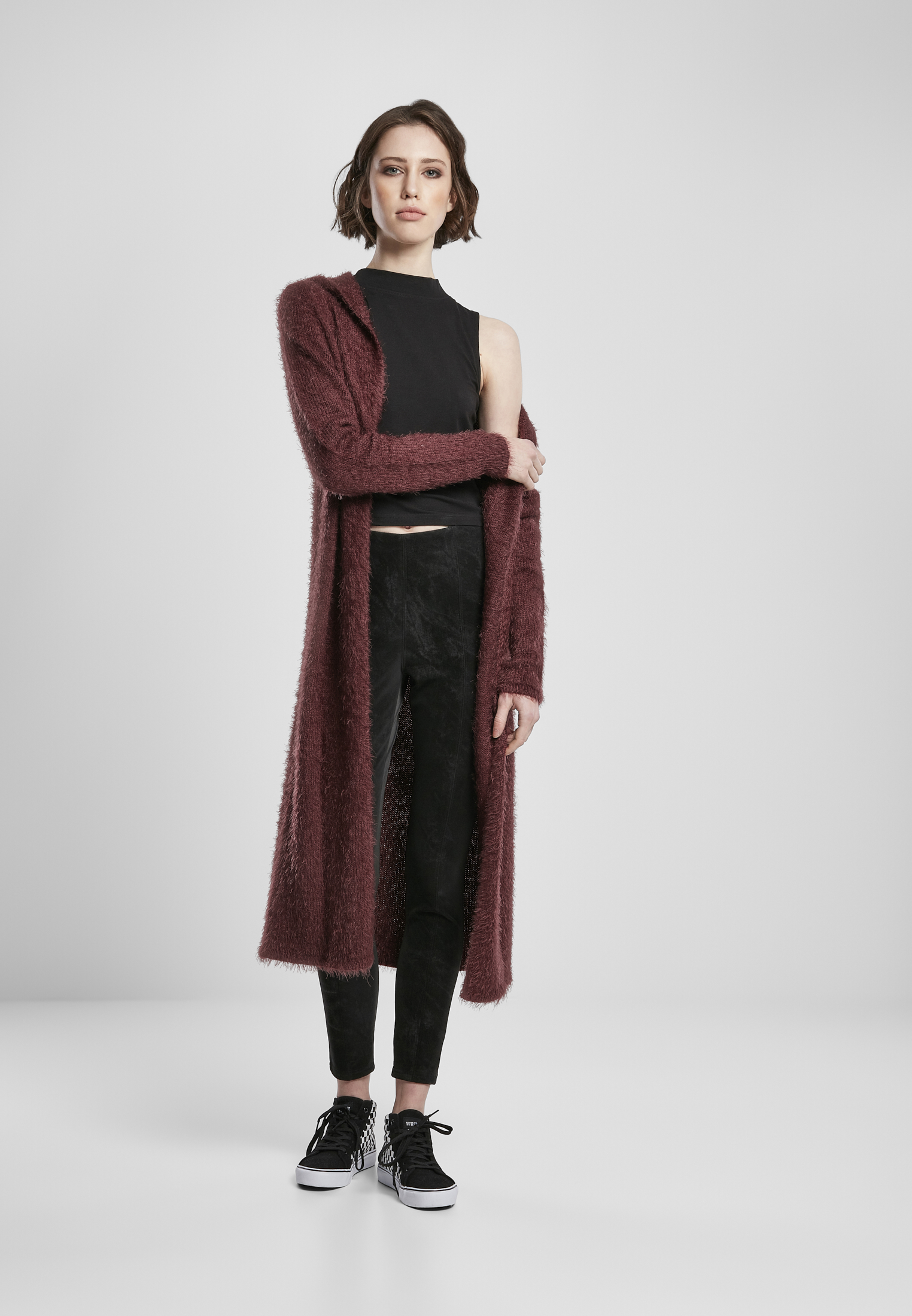 Ladies Hooded Feather Cardigan cherry L - variant image 4