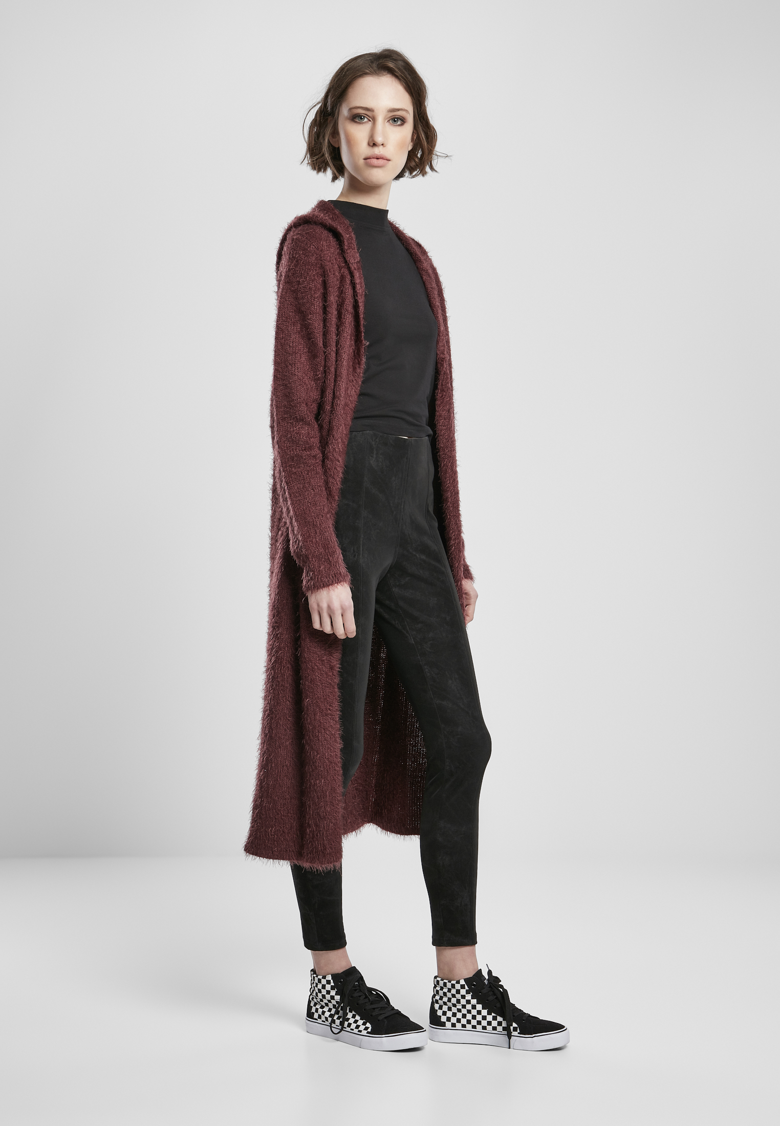 Ladies Hooded Feather Cardigan cherry L - variant image 3