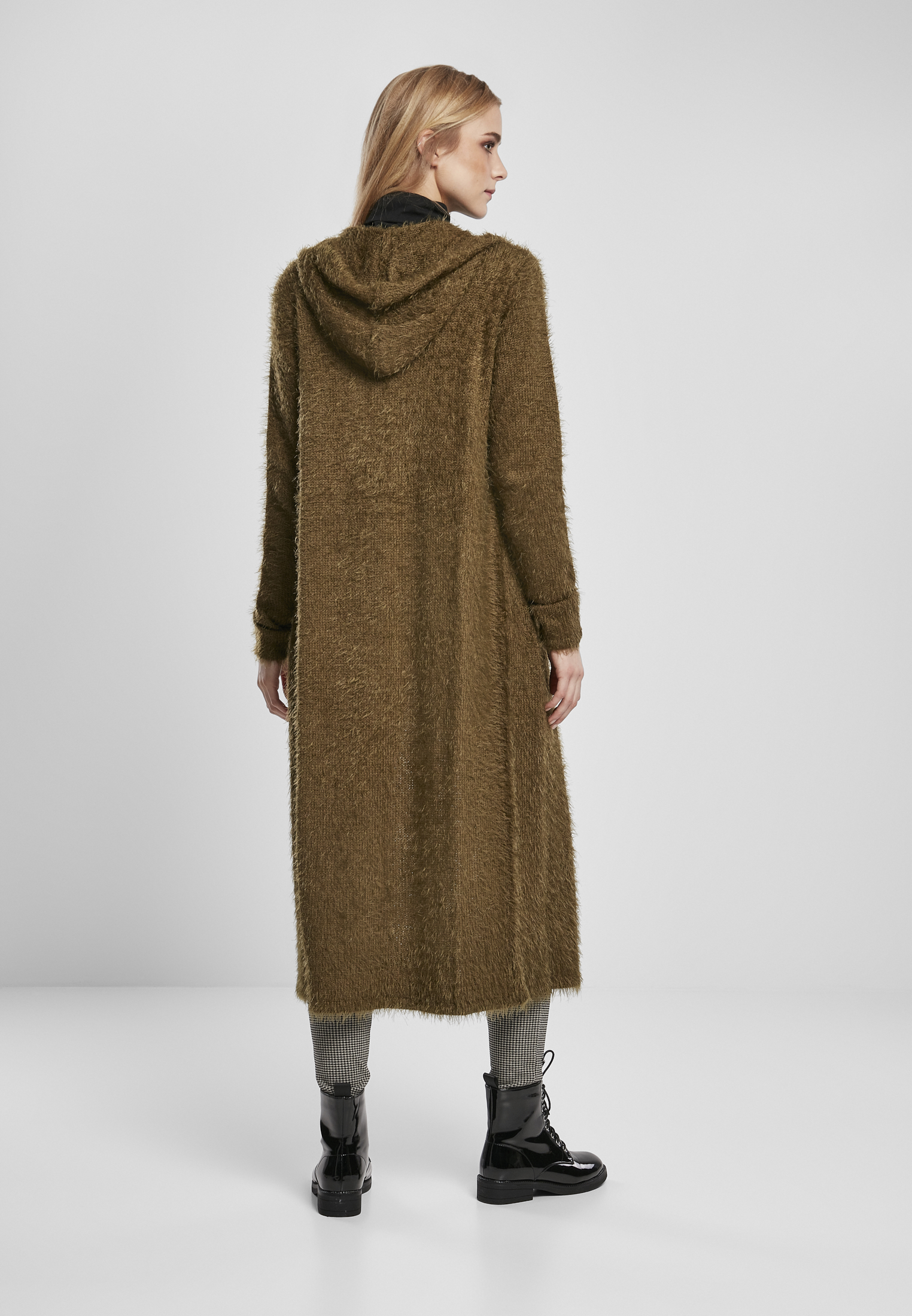 Ladies Hooded Feather Cardigan summerolive L - variant image 2