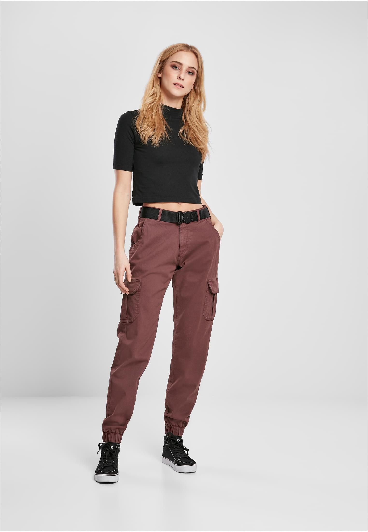 Ladies High Waist Cargo Pants cherry 26 - variant image 4