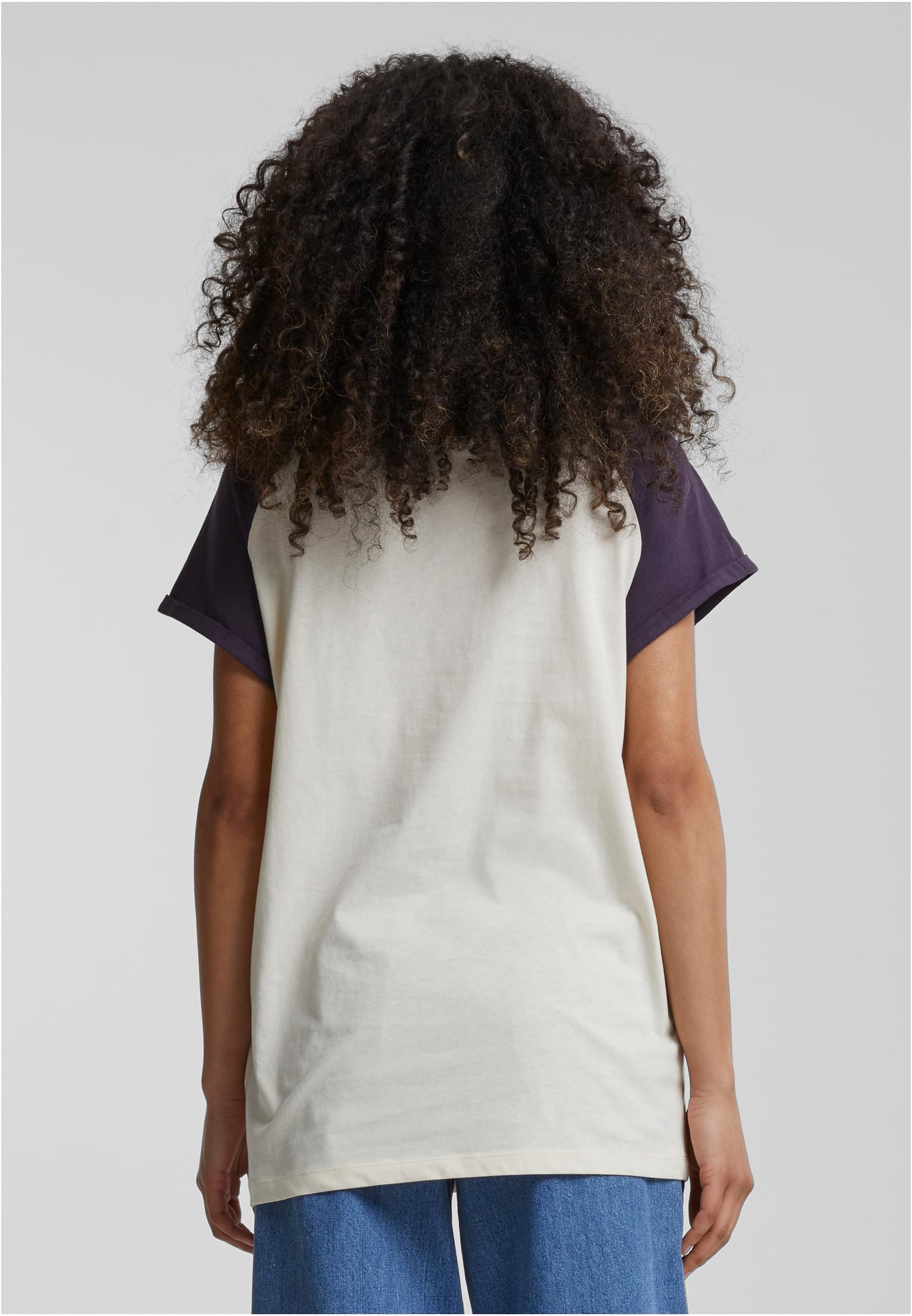 Dames Contrast Raglan Tee blanchesable/purplicentre 3XL
 - variant image 1
