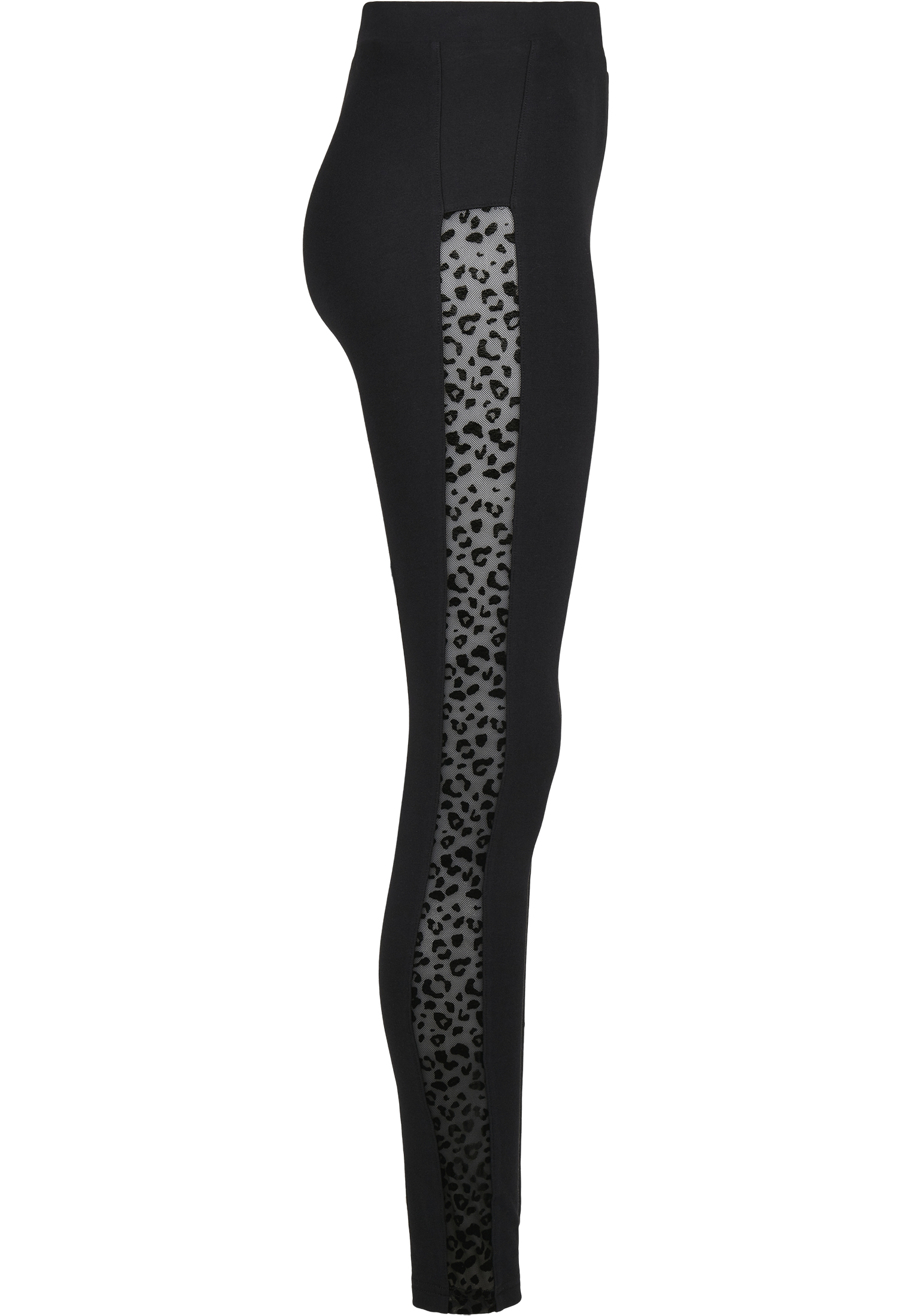 Ladies Flock Lace Stripe Leggings black 3XL - variant image 8