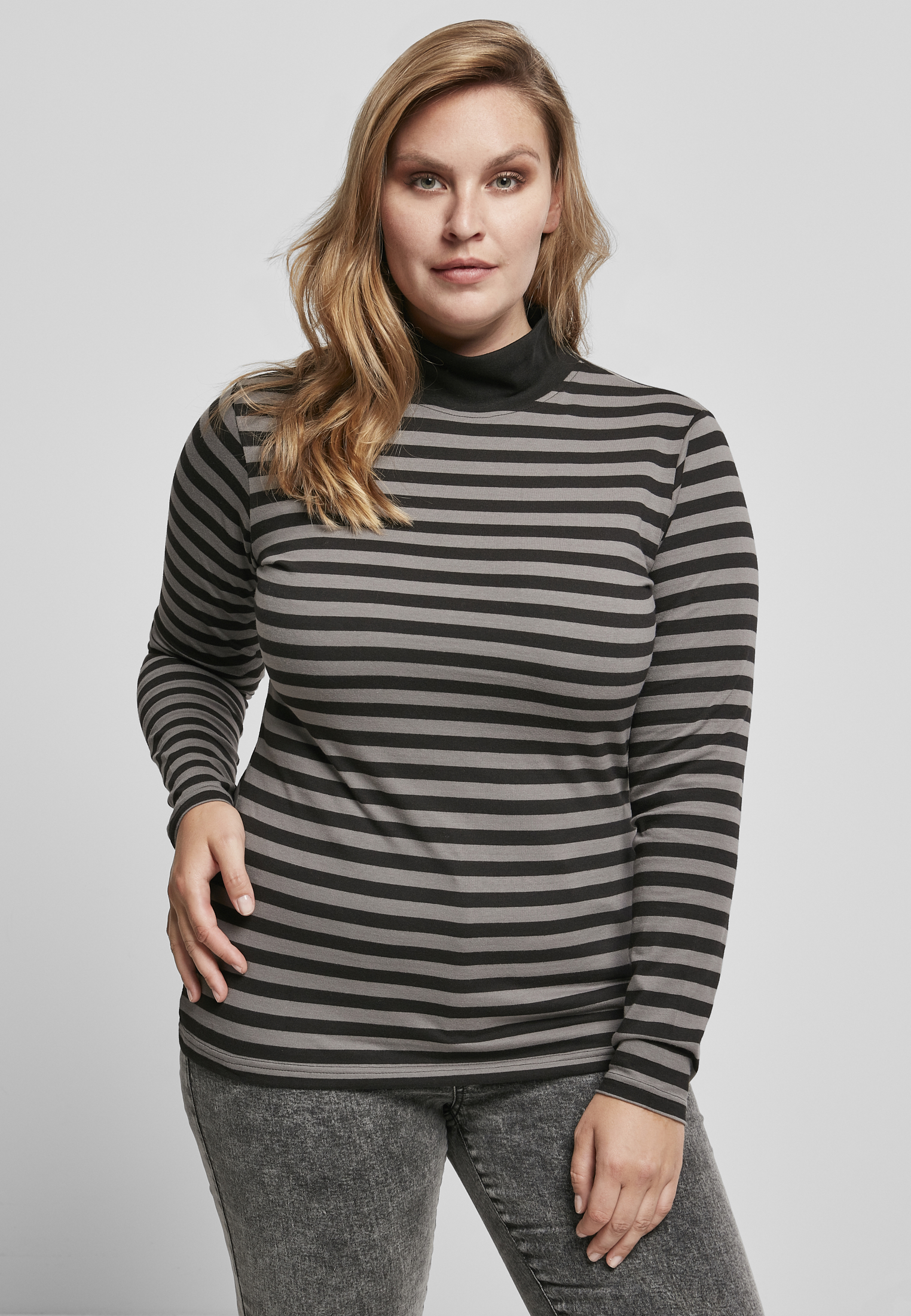 Ladies Y/D Turtleneck L/S asphalt/black 3XL - alternate variant 1