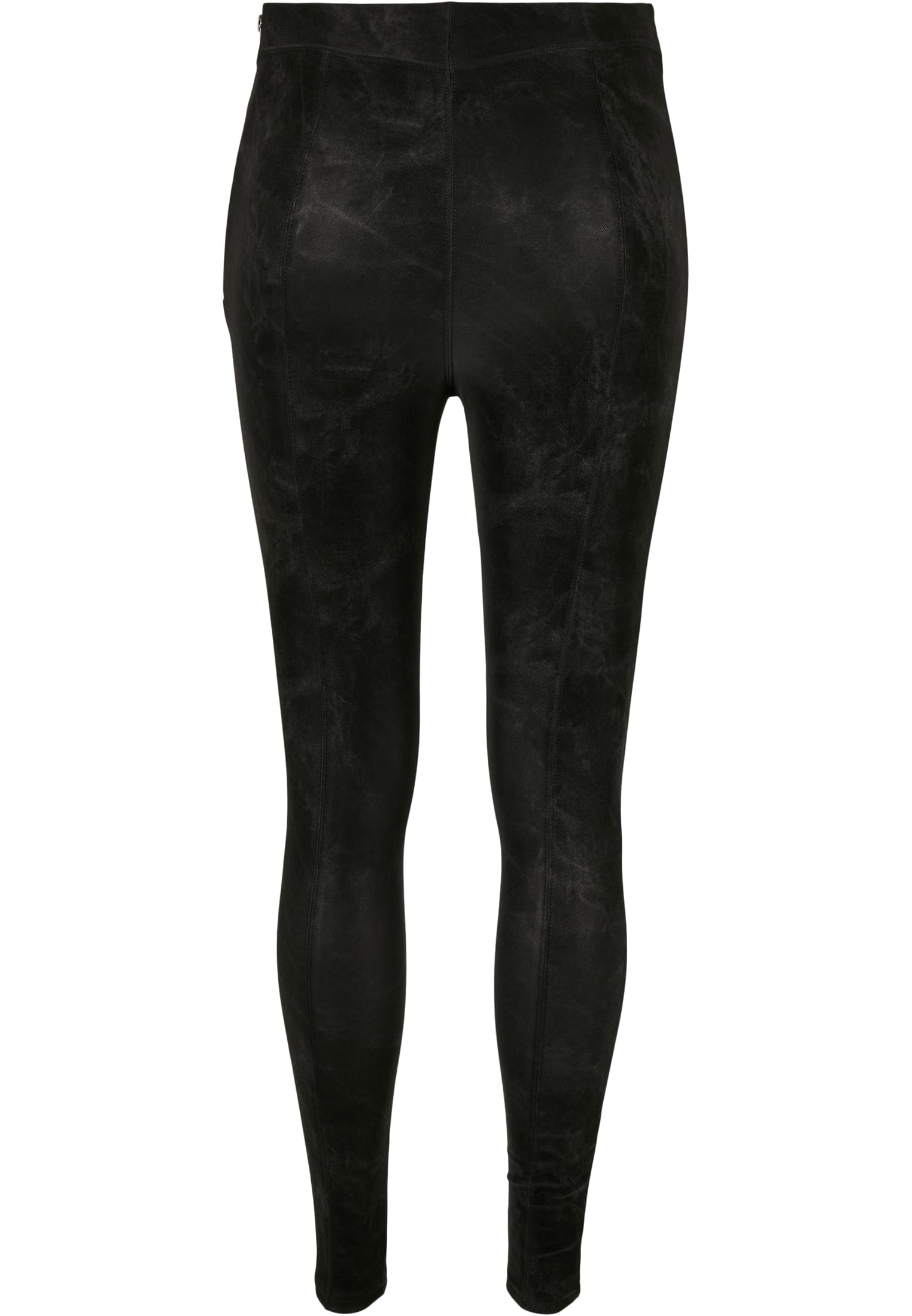 Ladies Washed Faux Leather Pants black 3XL - variant image 2