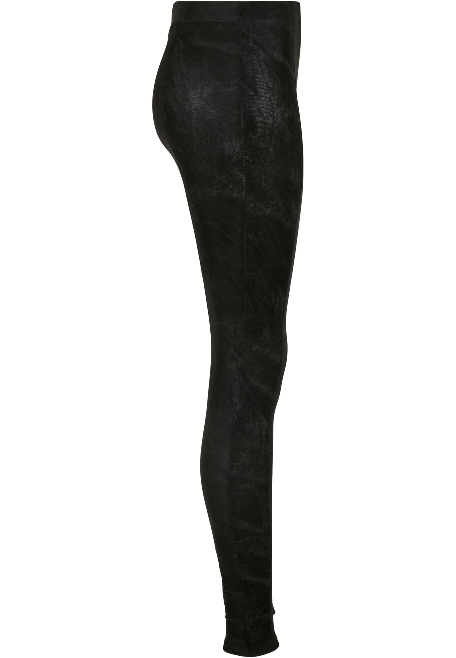 Ladies Washed Faux Leather Pants black 3XL - variant image 3