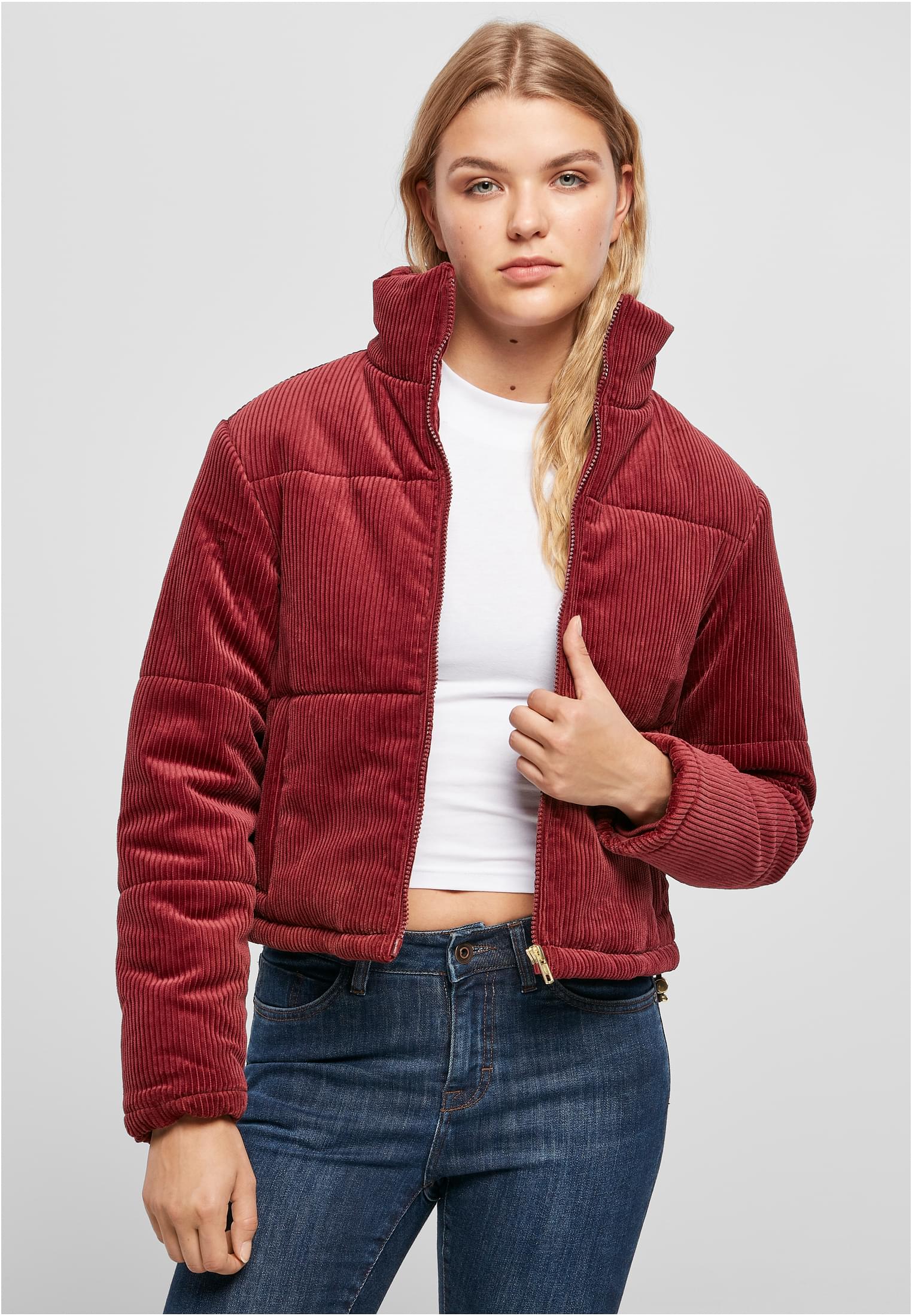 Ladies Corduroy Puffer Jacket burgundy 3XL - alternate variant 2