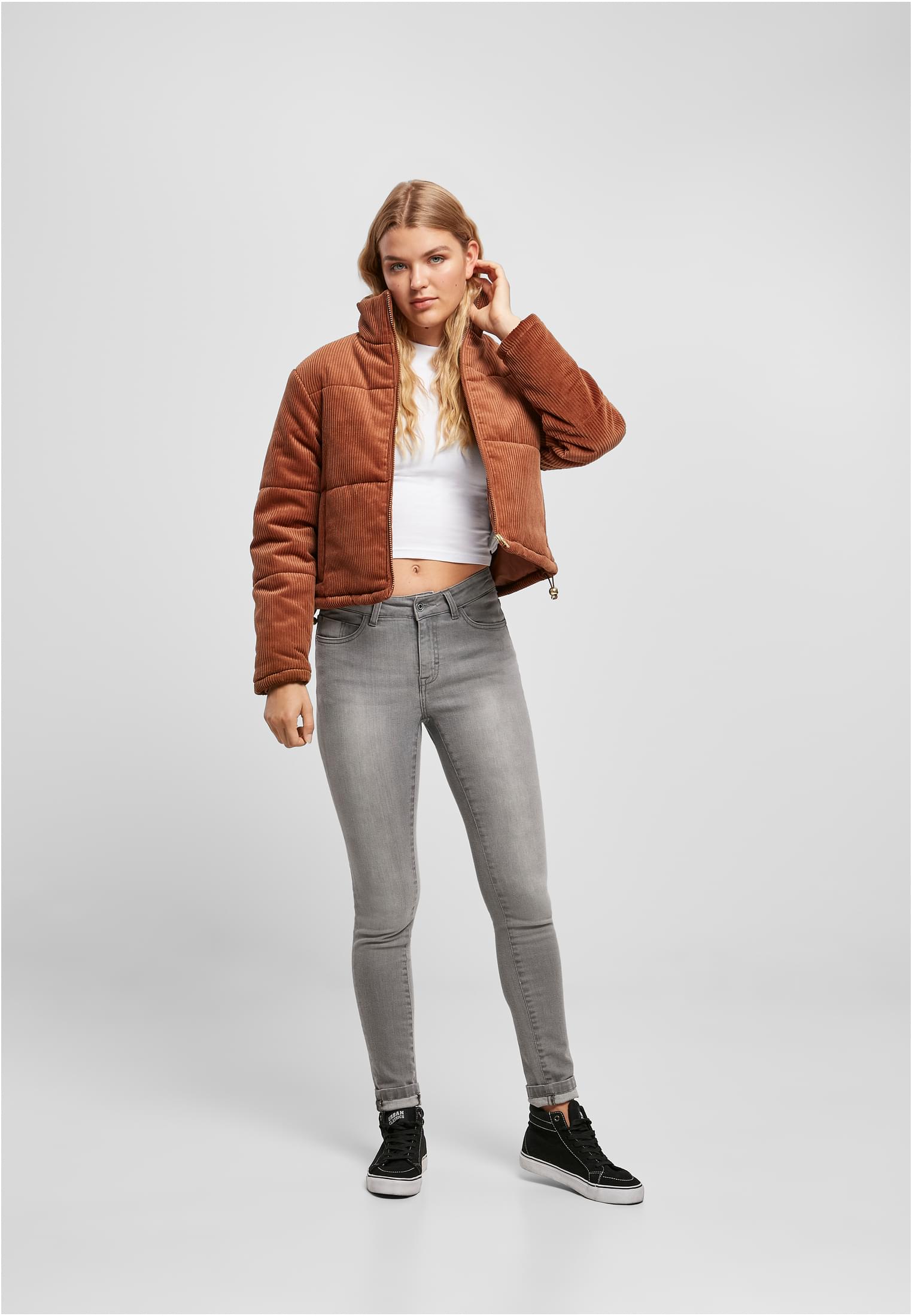 Ladies Corduroy Puffer Jacket toffee 3XL - variant image 4