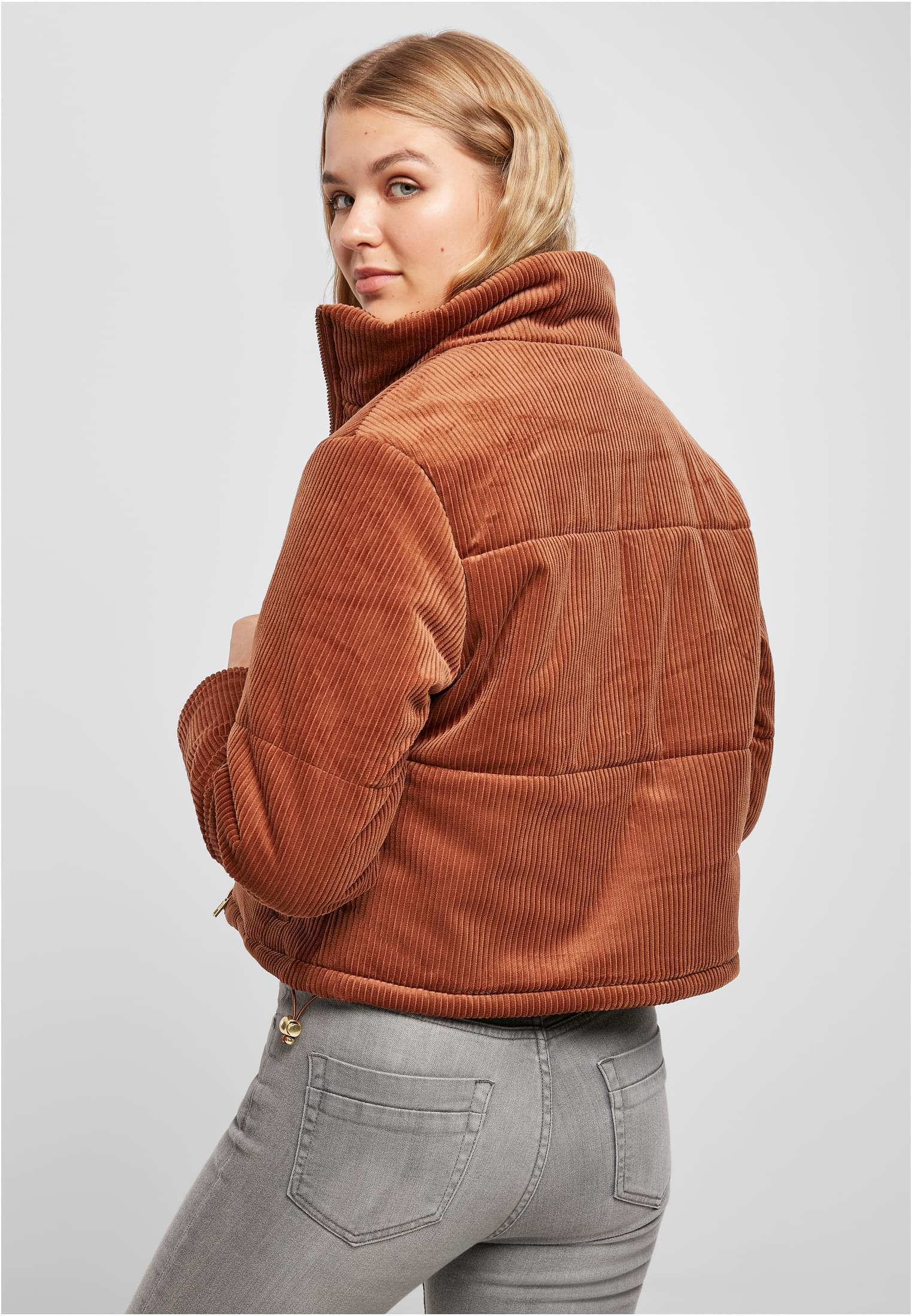 Ladies Corduroy Puffer Jacket toffee 3XL - variant image 2