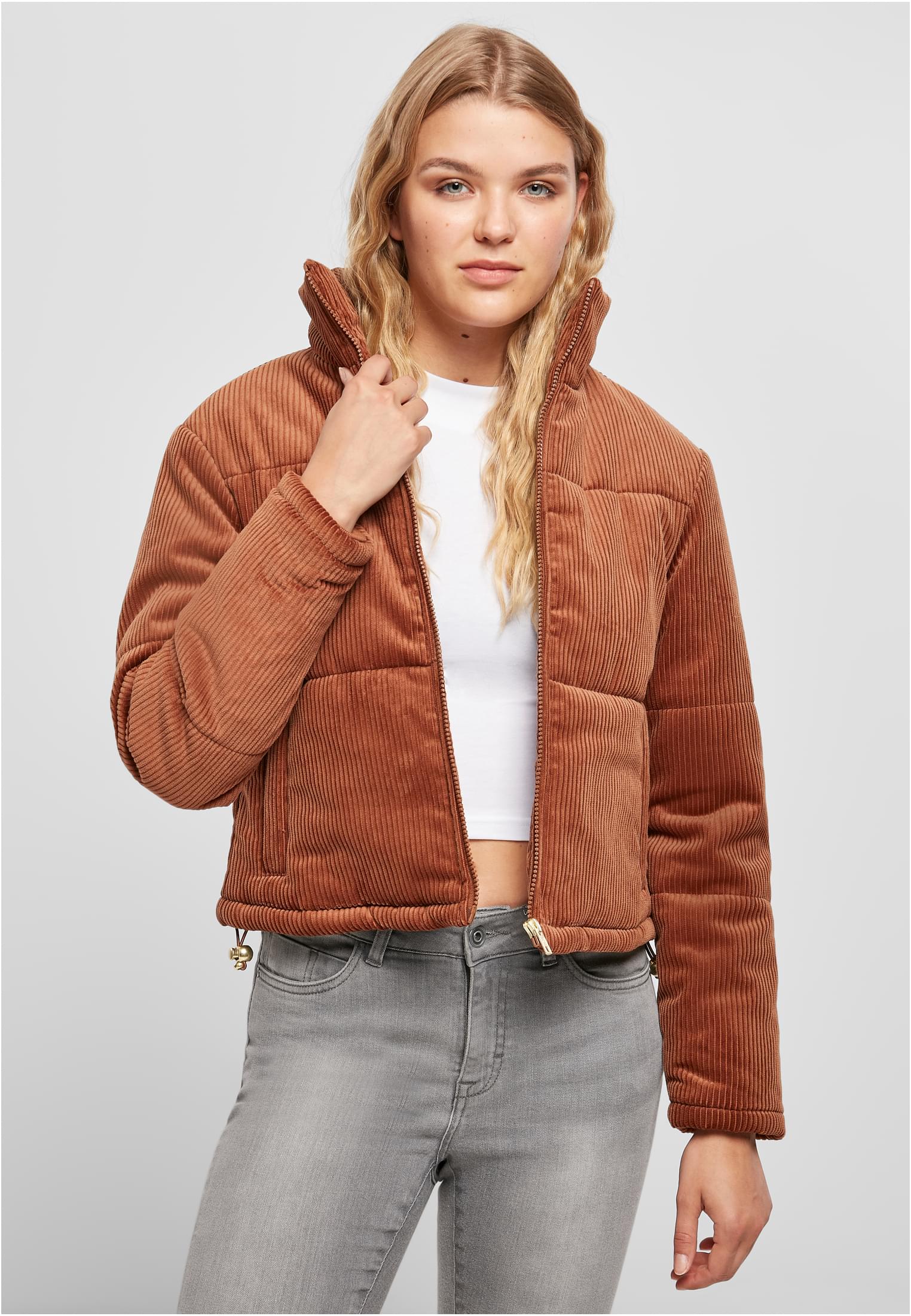 Ladies Corduroy Puffer Jacket toffee 3XL - alternate variant 3