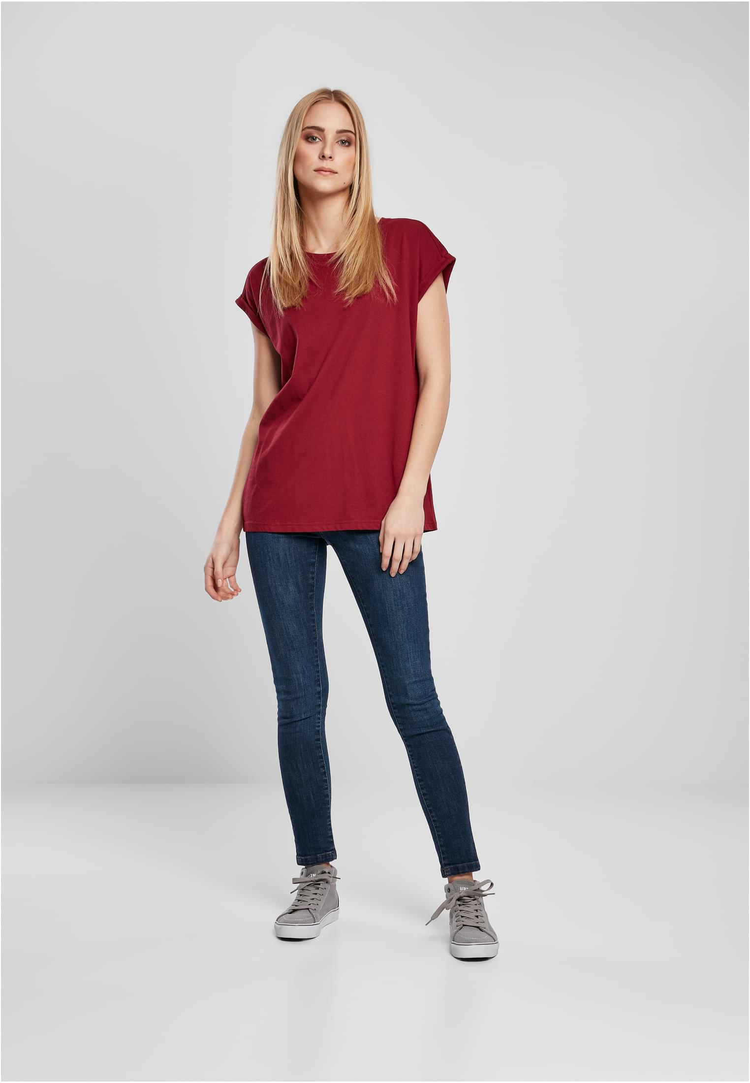 T-shirt Femme Organique Longue Épaules Bourgogne 3XL
 - variant image 4