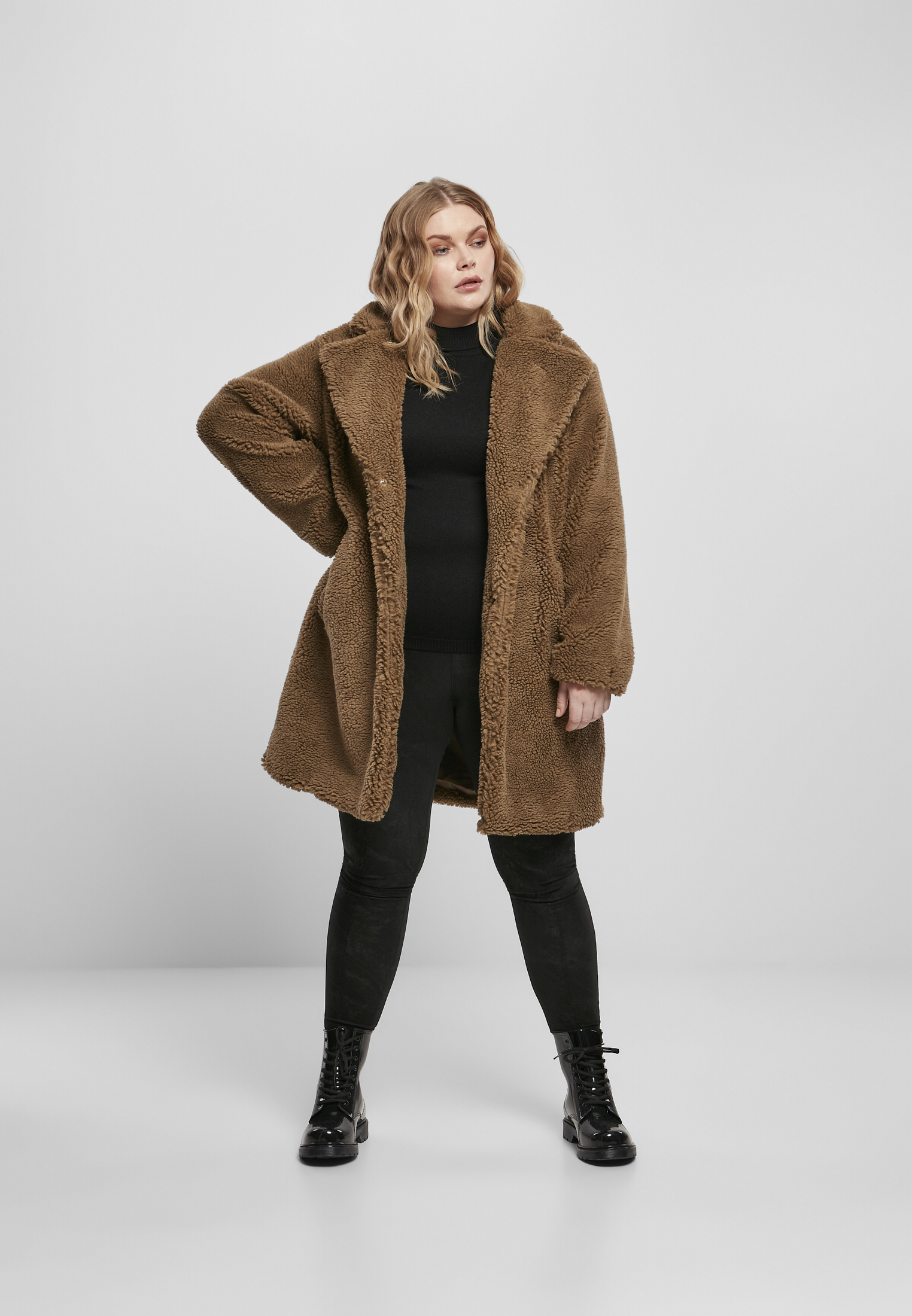Ladies Oversized Sherpa Coat midground 3XL - variant image 4