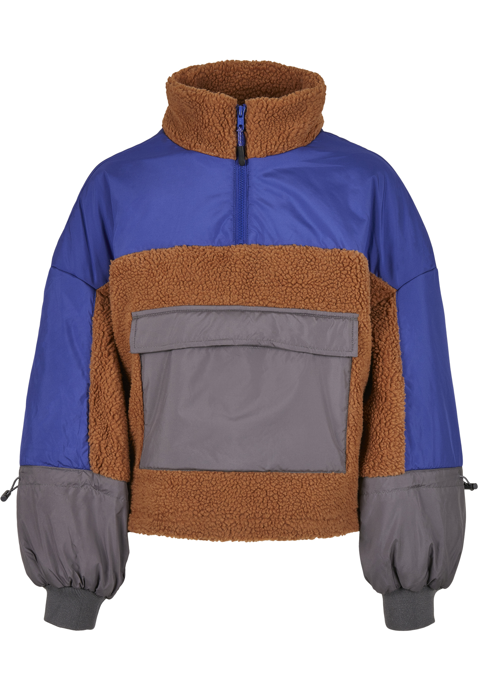 Ladies Sherpa 3-Tone Pull Over Jacket toffee/bluepurple 3XL - variant image 5