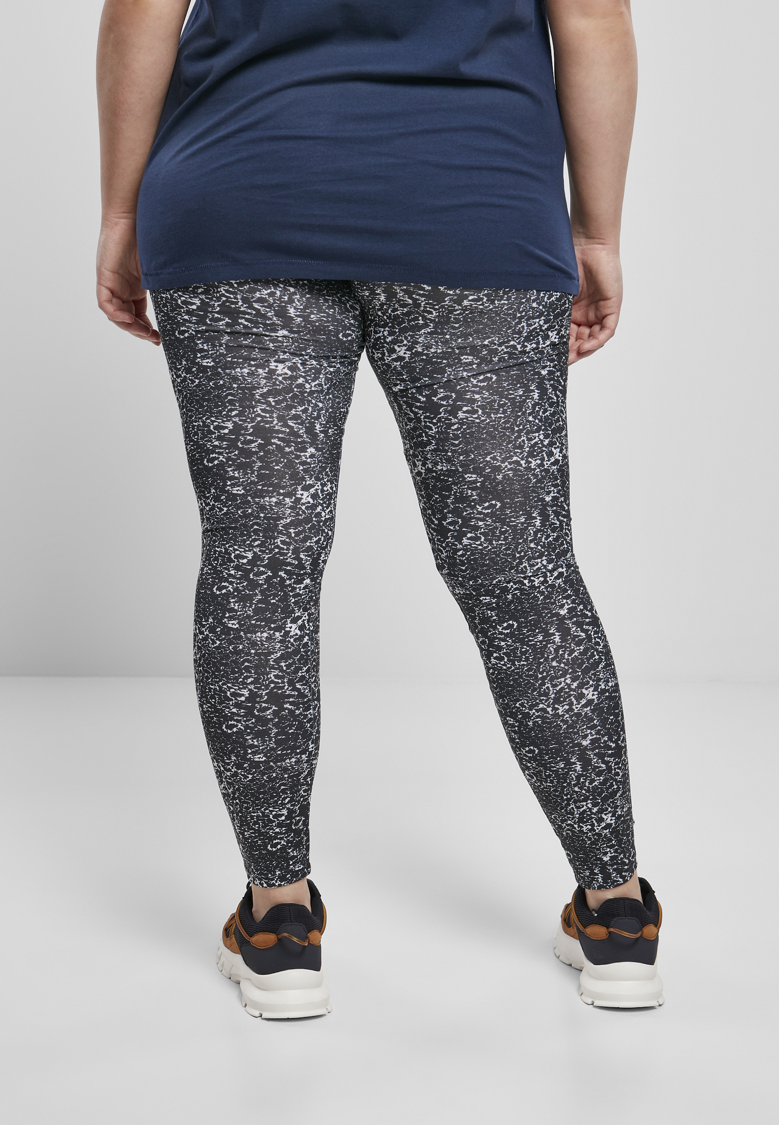 Ladies AOP Leggings black/white 3XL - variant image 2