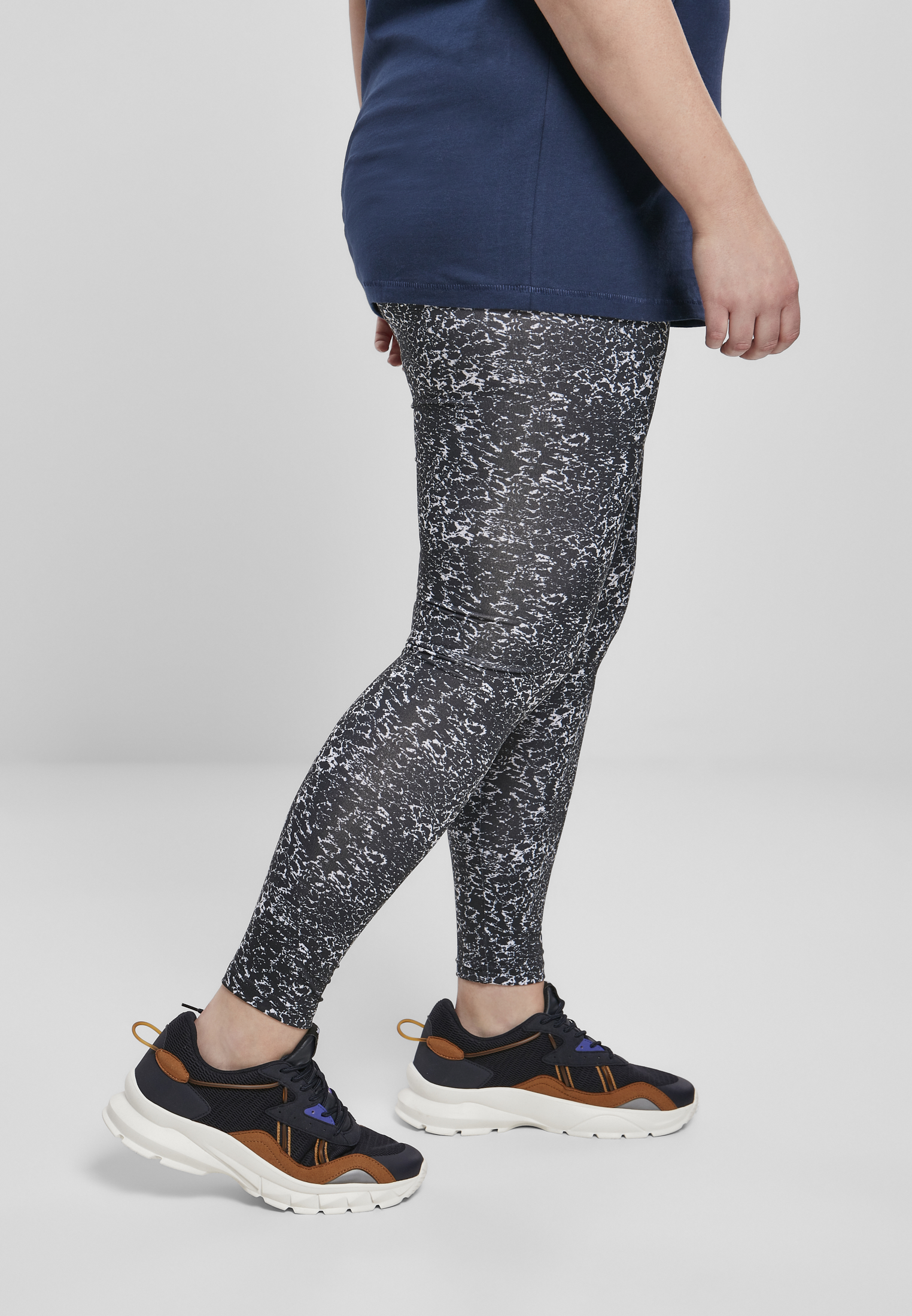 Ladies AOP Leggings black/white 3XL - variant image 3