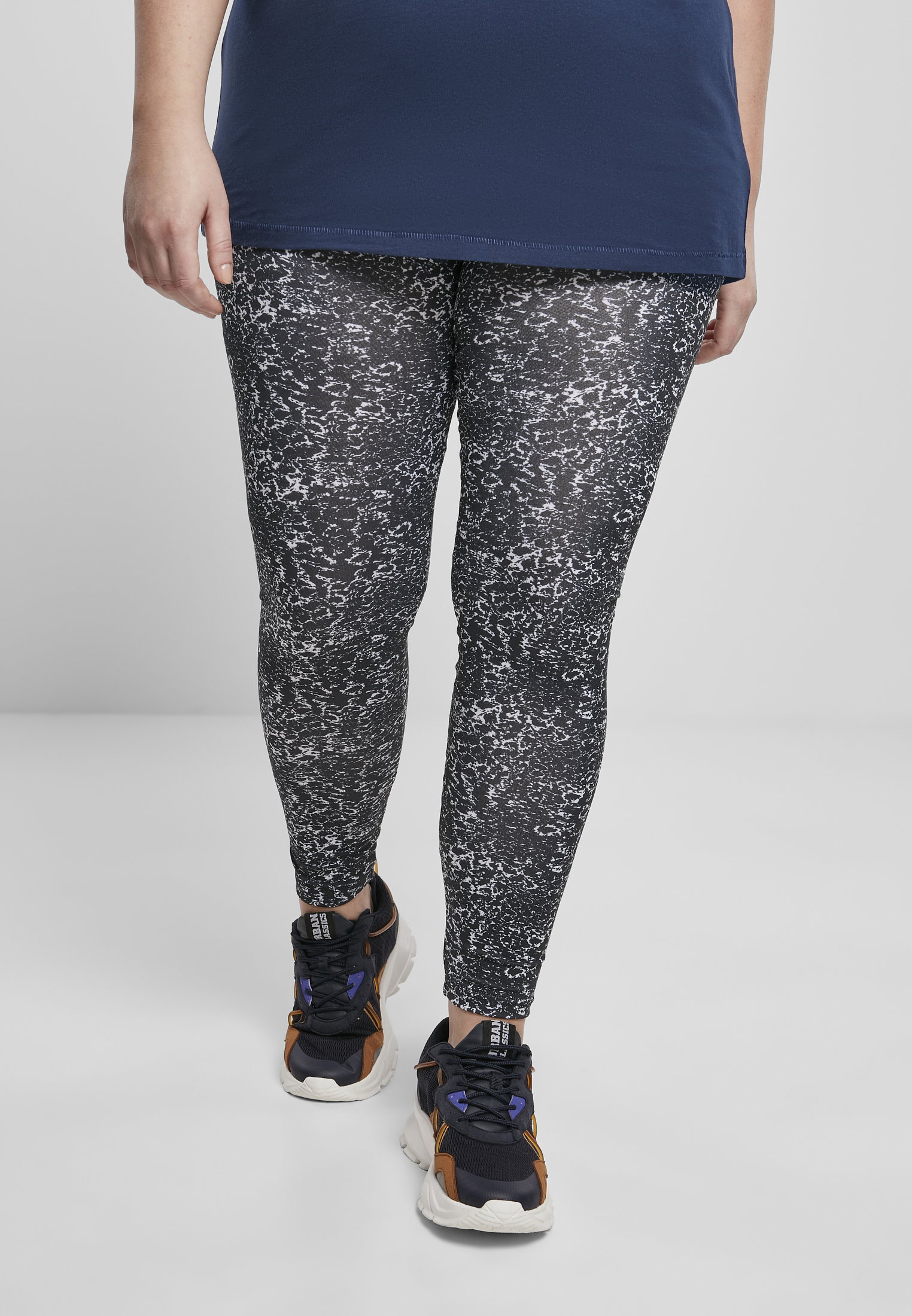 Ladies AOP Leggings black/white 3XL - alternate variant 1