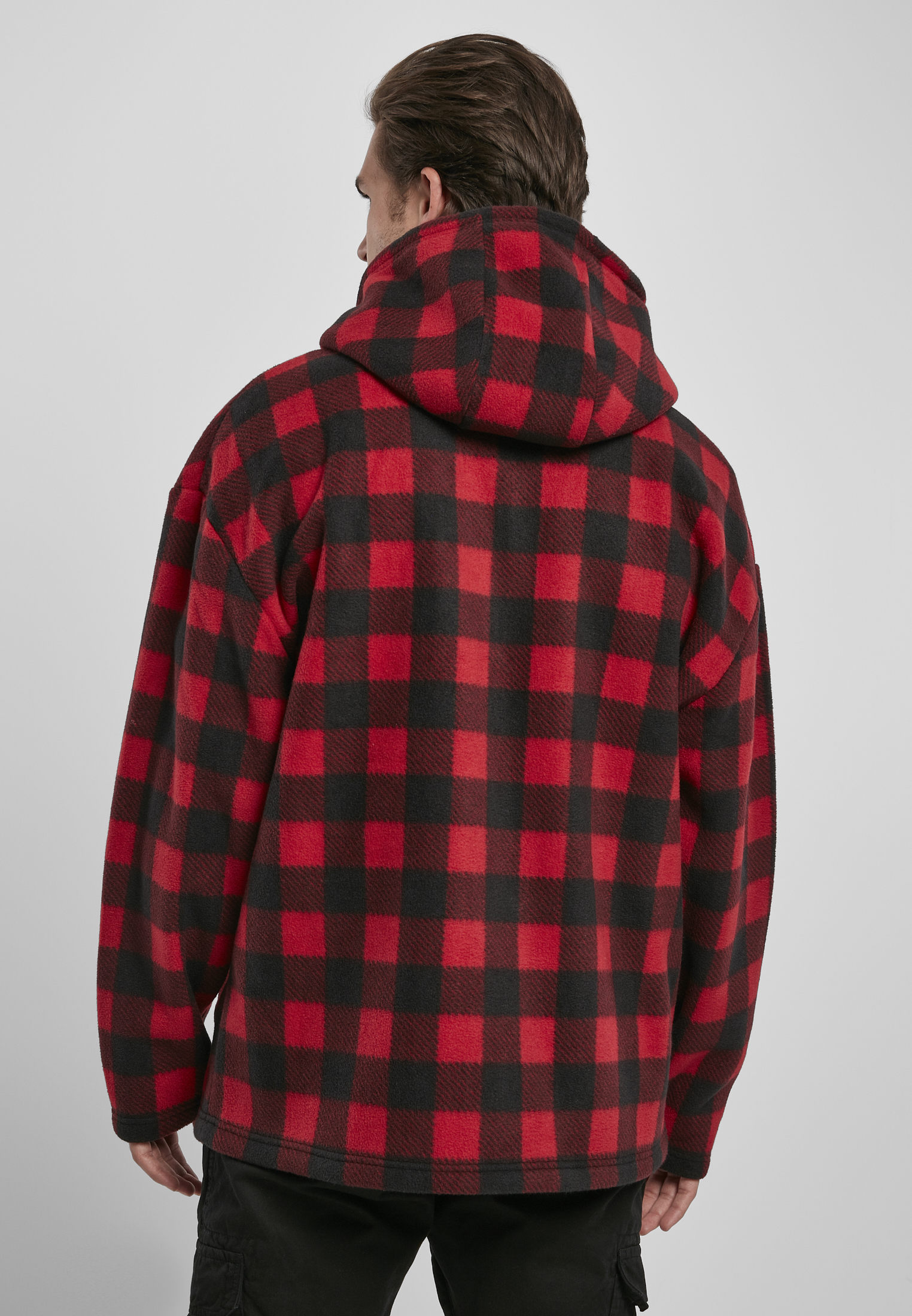 Patterned Polar Fleece Half Zip Hoody redcheck XXL - variant image 2