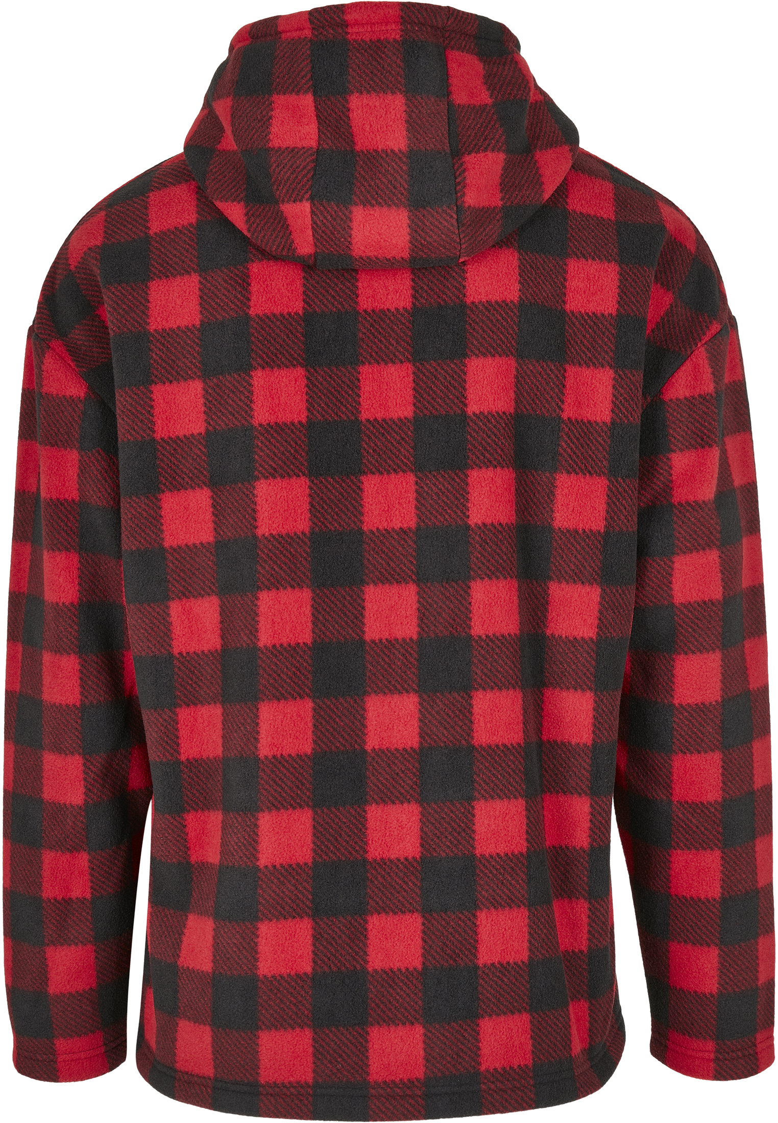 Patterned Polar Fleece Half Zip Hoody redcheck XXL - variant image 7
