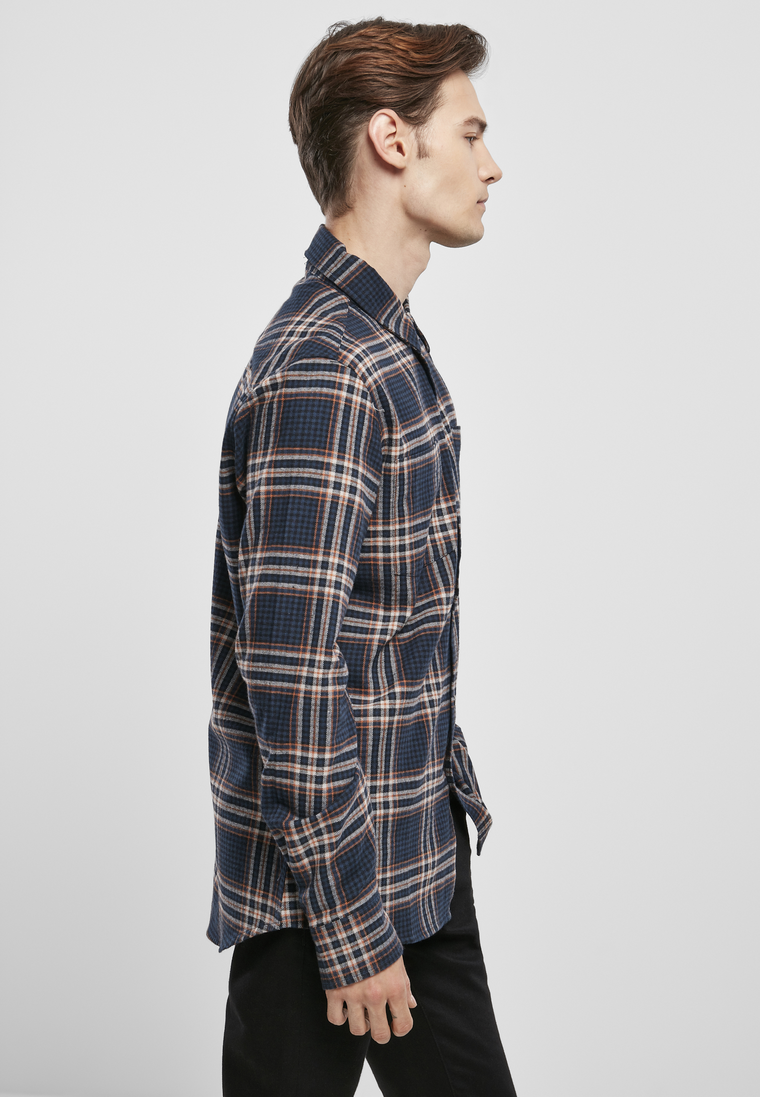 Checked Campus Shirt darkblue/rustred L - variant image 3