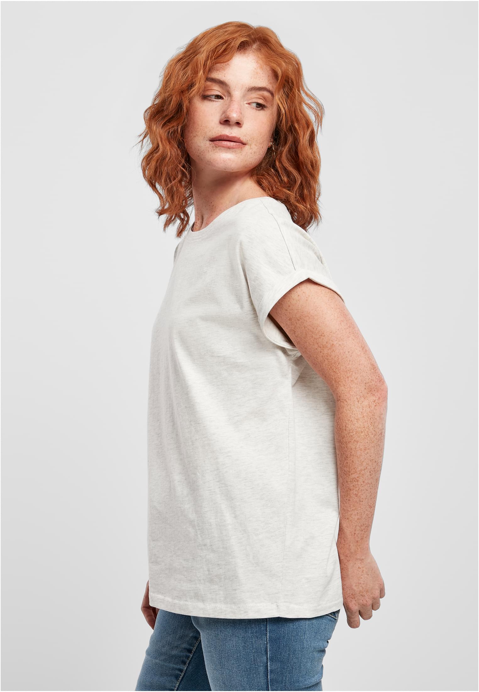レディース エクステンデッドショルダーTシャツ ライトグレー 3XL
 - variant image 1