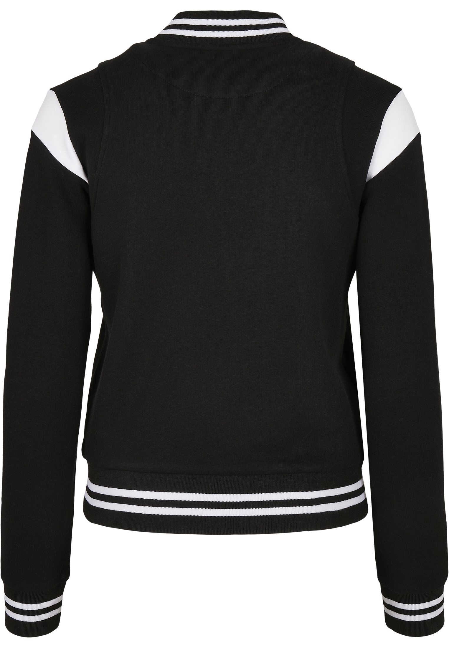 Ladies Organic Inset College Sweat Jacket black/white 3XL - variant image 1