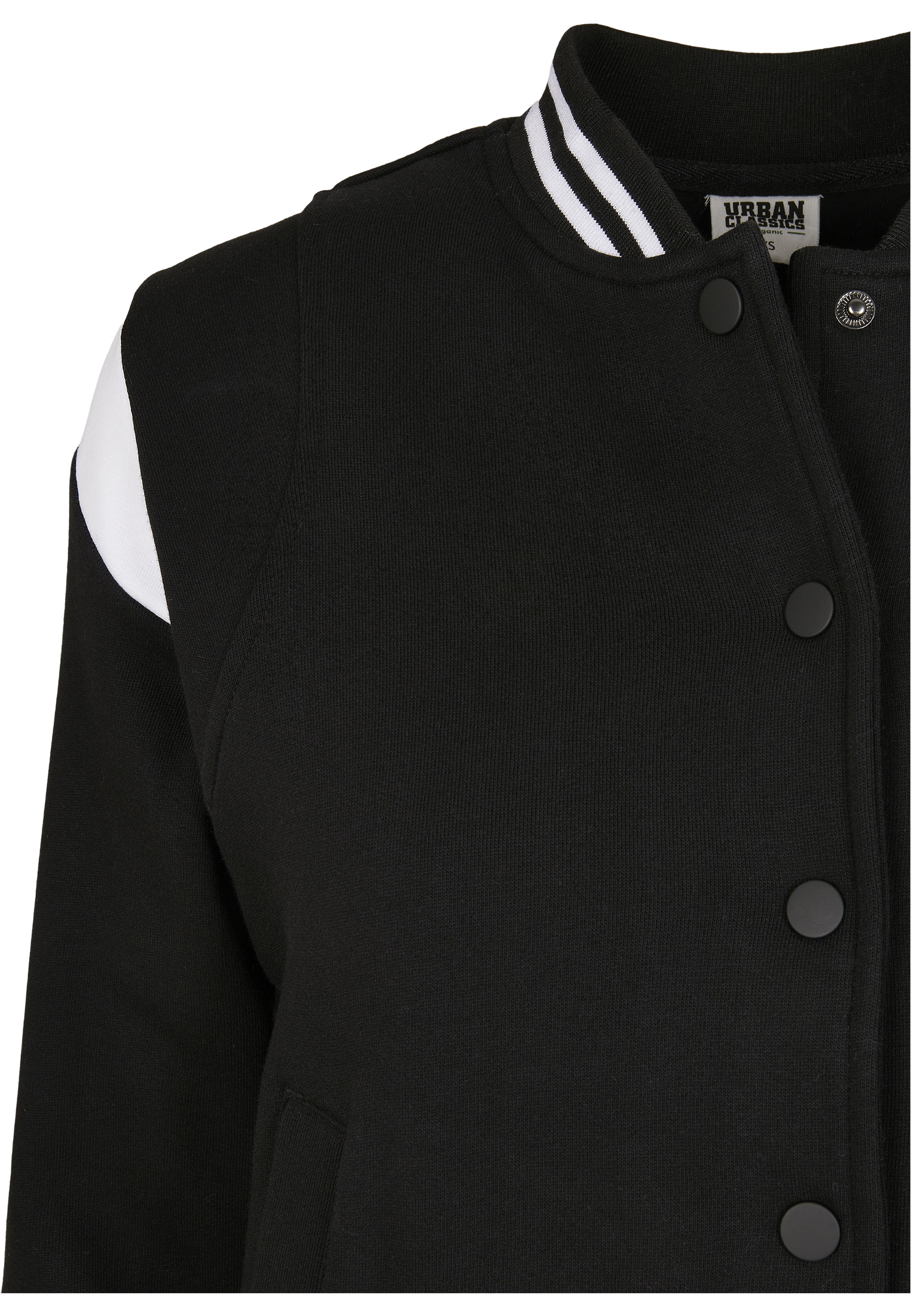 Ladies Organic Inset College Sweat Jacket black/white 3XL - variant image 3
