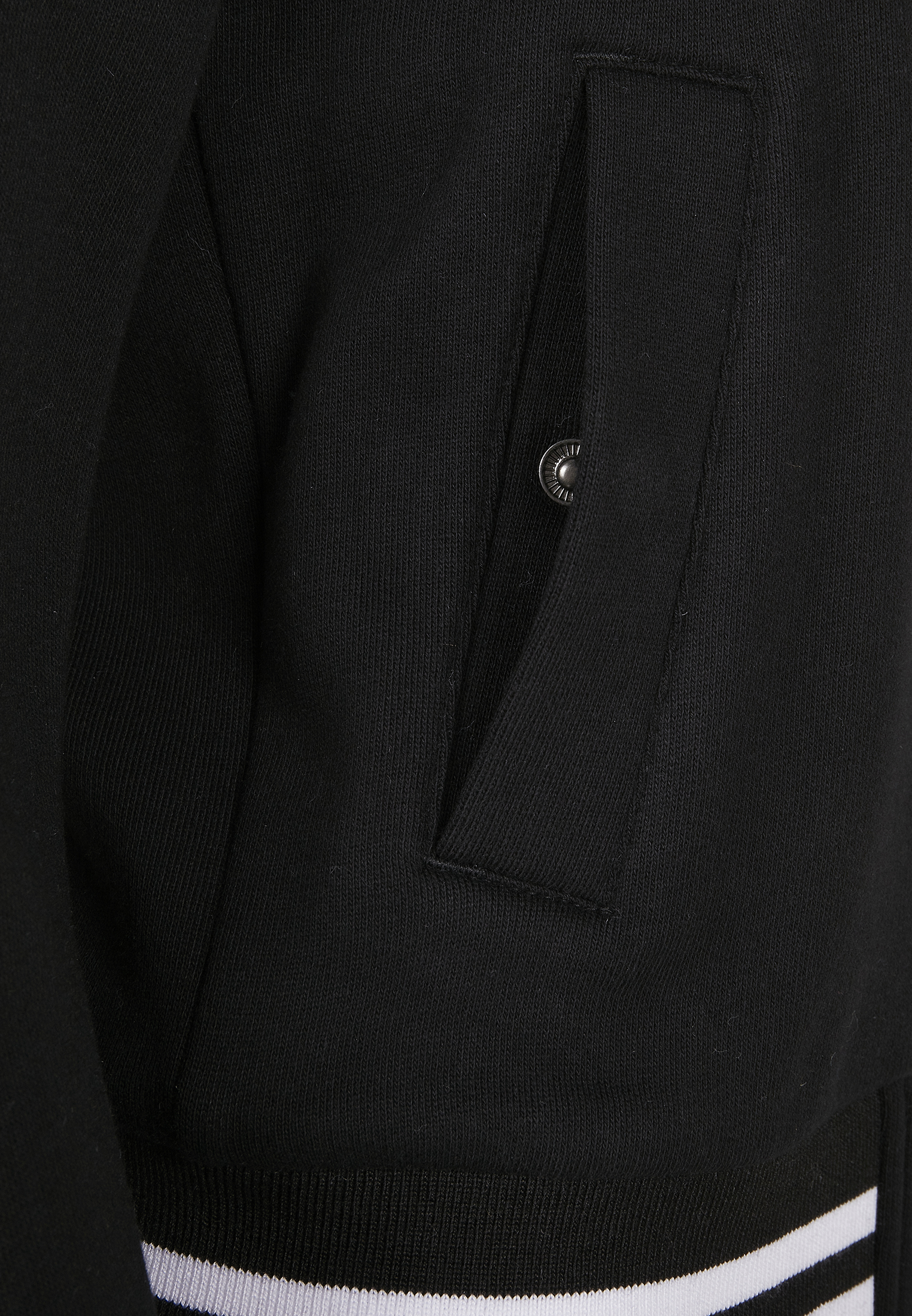 Ladies Organic Inset College Sweat Jacket black/white 3XL - variant image 4