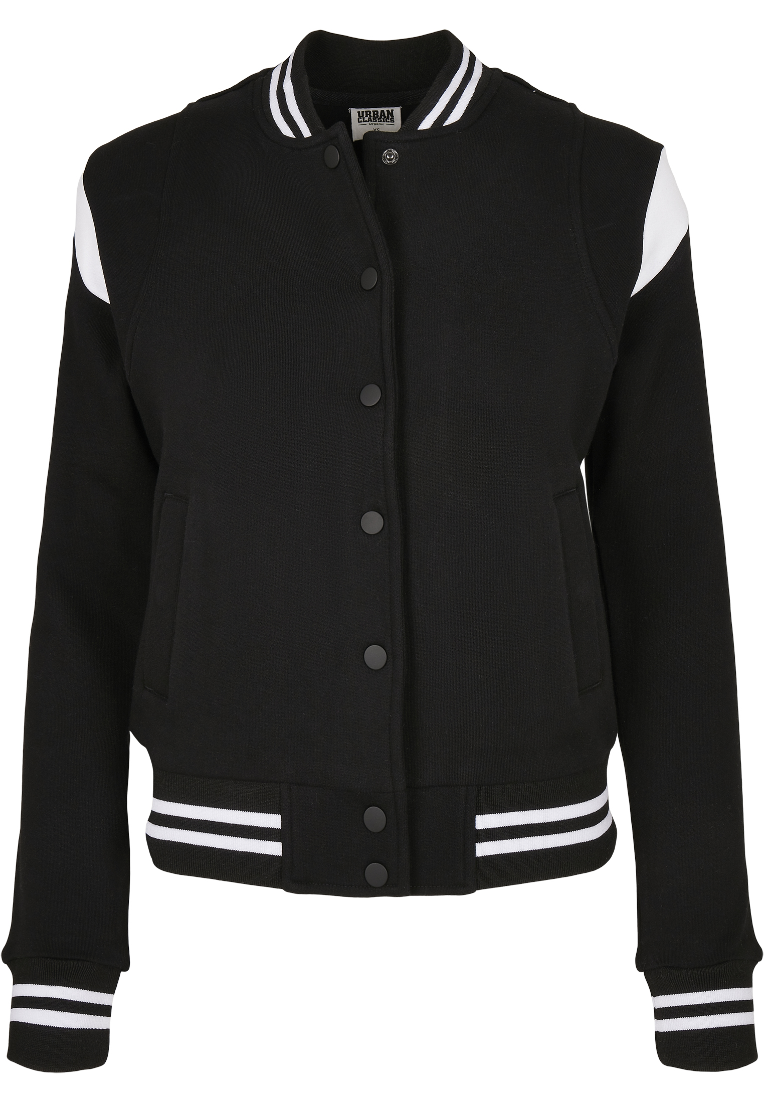 Ladies Organic Inset College Sweat Jacket black/white 3XL - alternate variant 1