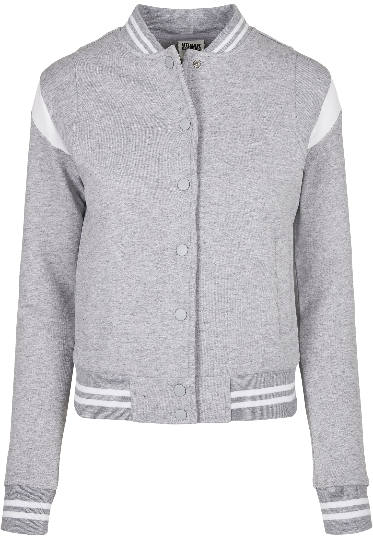 Ladies Organic Inset College Sweat Jacket grey/white 3XL - variant image 5