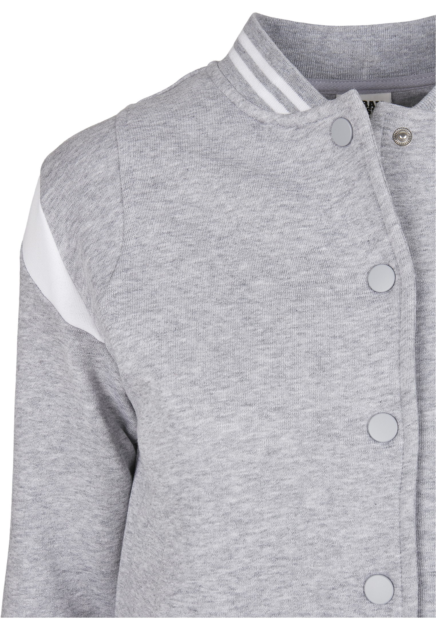 Ladies Organic Inset College Sweat Jacket grey/white 3XL - variant image 8
