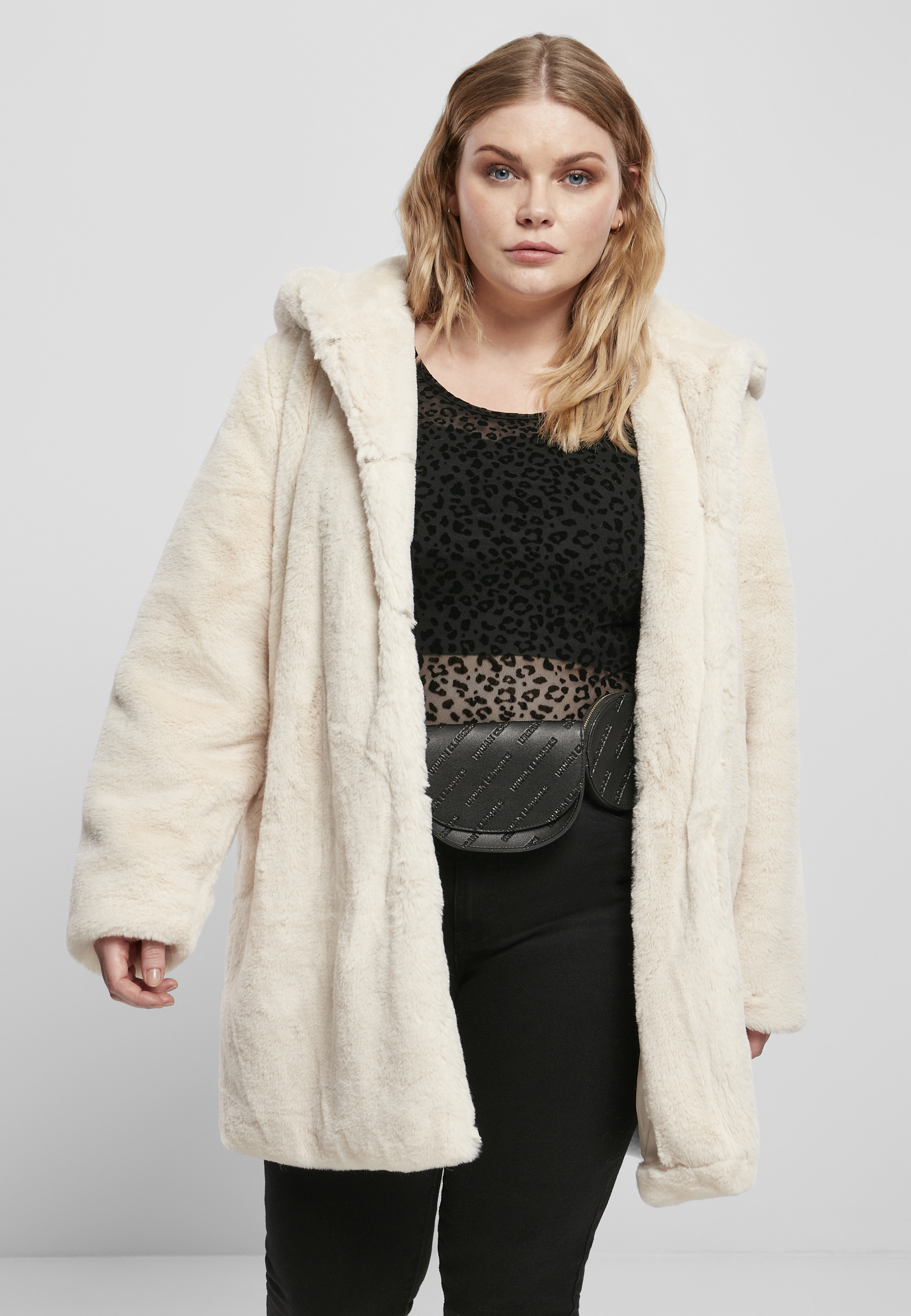 Ladies Hooded Teddy Coat offwhite 3XL - alternate variant 2