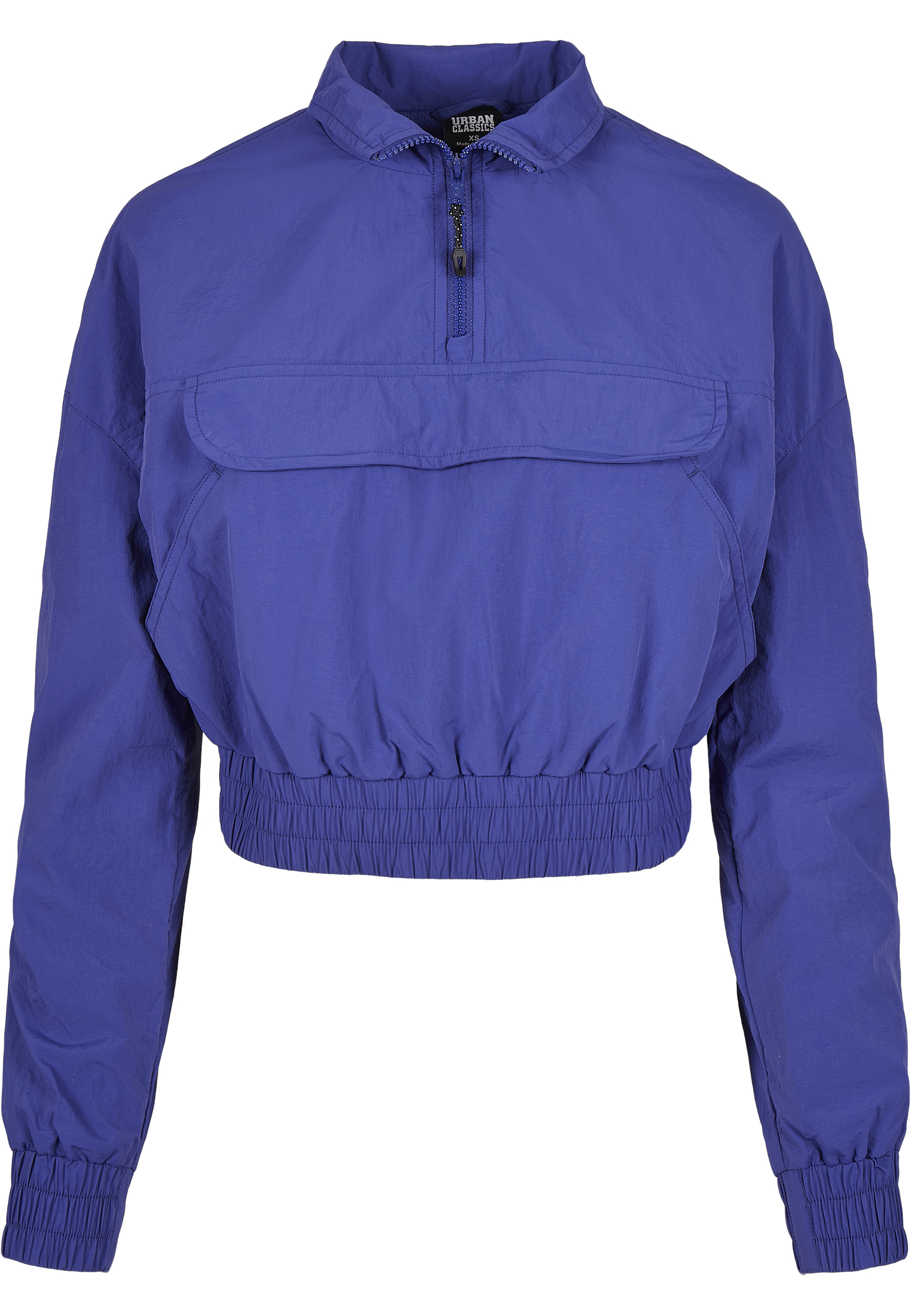 Ladies Cropped Crinkle Nylon Pull Over Jacket bluepurple M - variant image 5