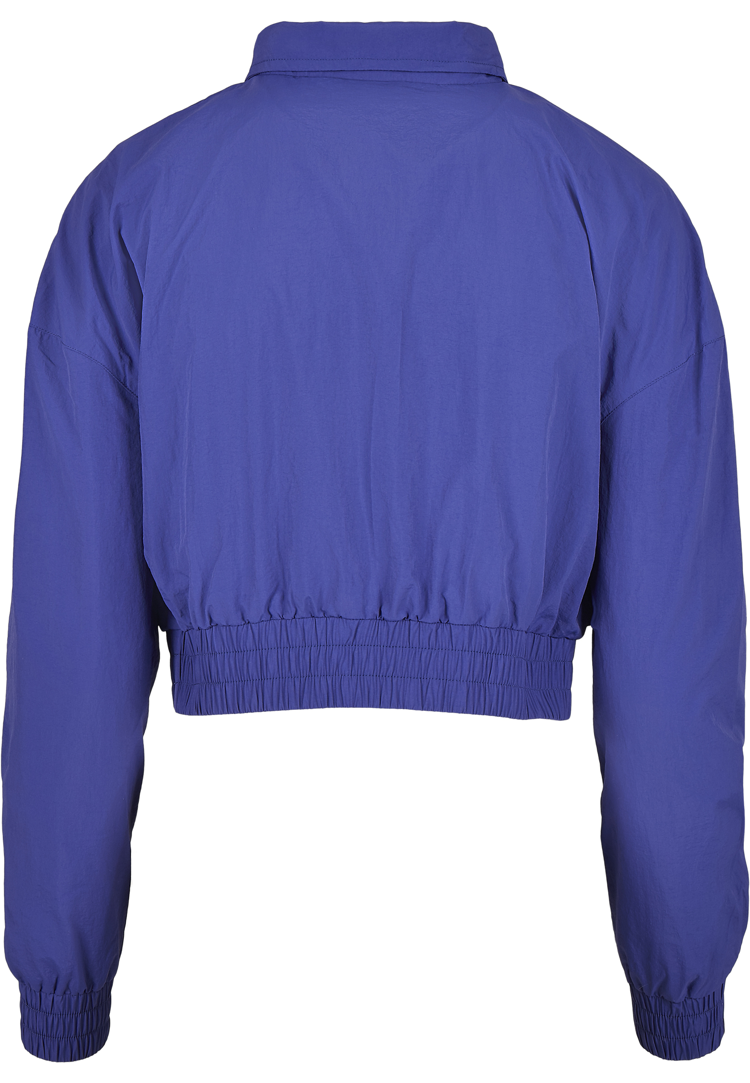 Ladies Cropped Crinkle Nylon Pull Over Jacket bluepurple M - variant image 6