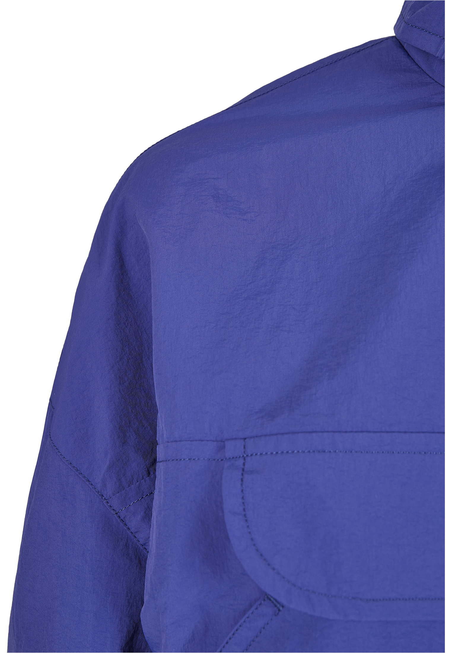 Ladies Cropped Crinkle Nylon Pull Over Jacket bluepurple M - variant image 8