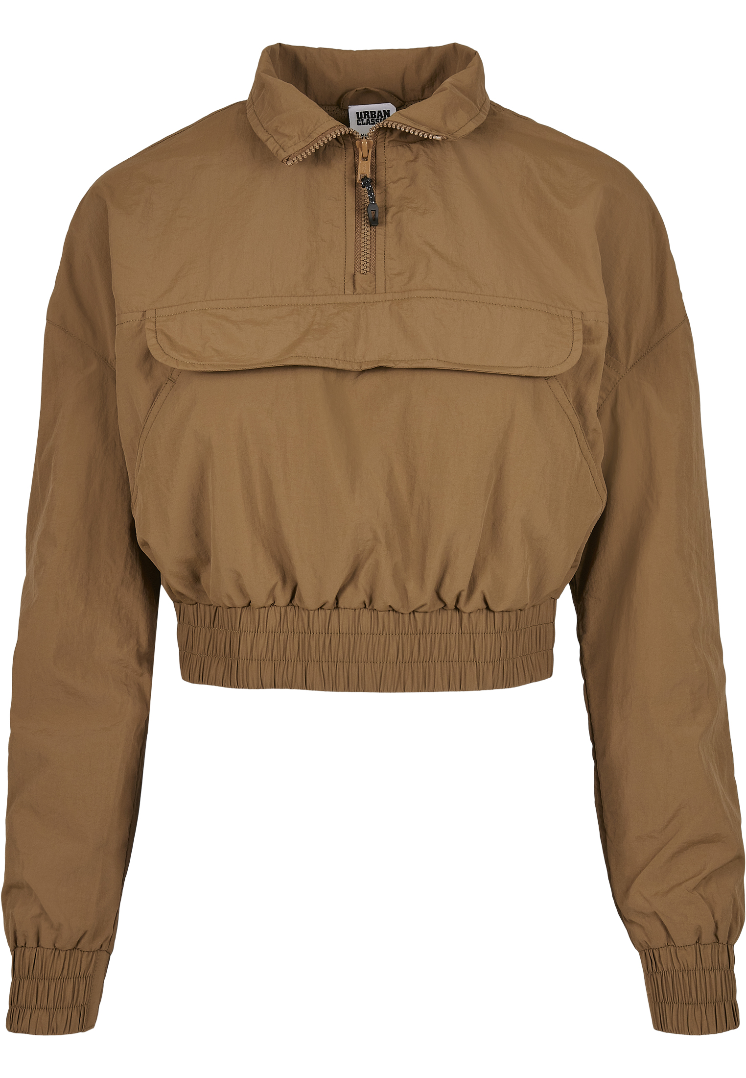 Ladies Cropped Crinkle Nylon Pull Over Jacket midground L - variant image 5