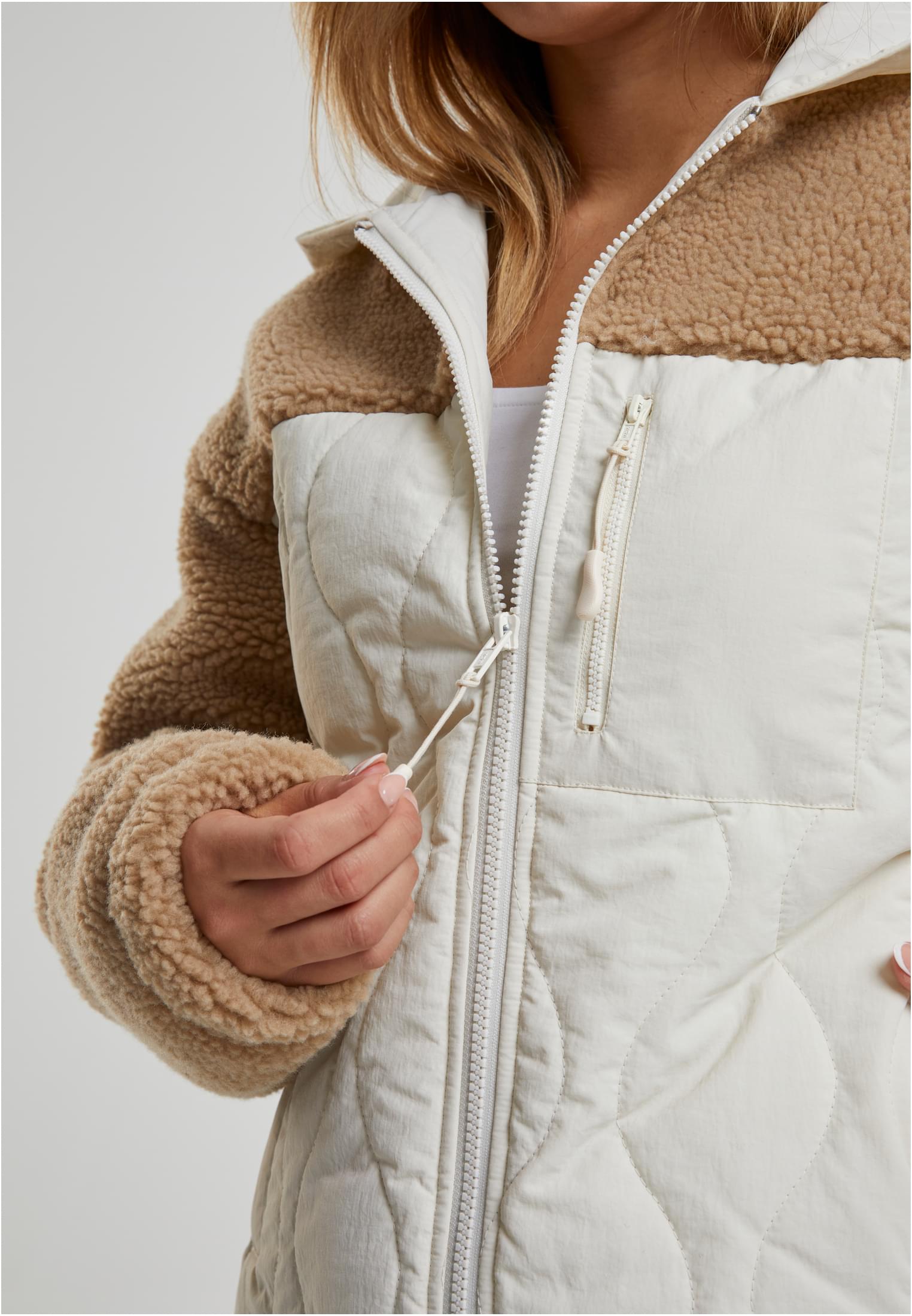 Ladies Sherpa Crinkle Nylon Mix Jacket black/black 3XL - variant image 4