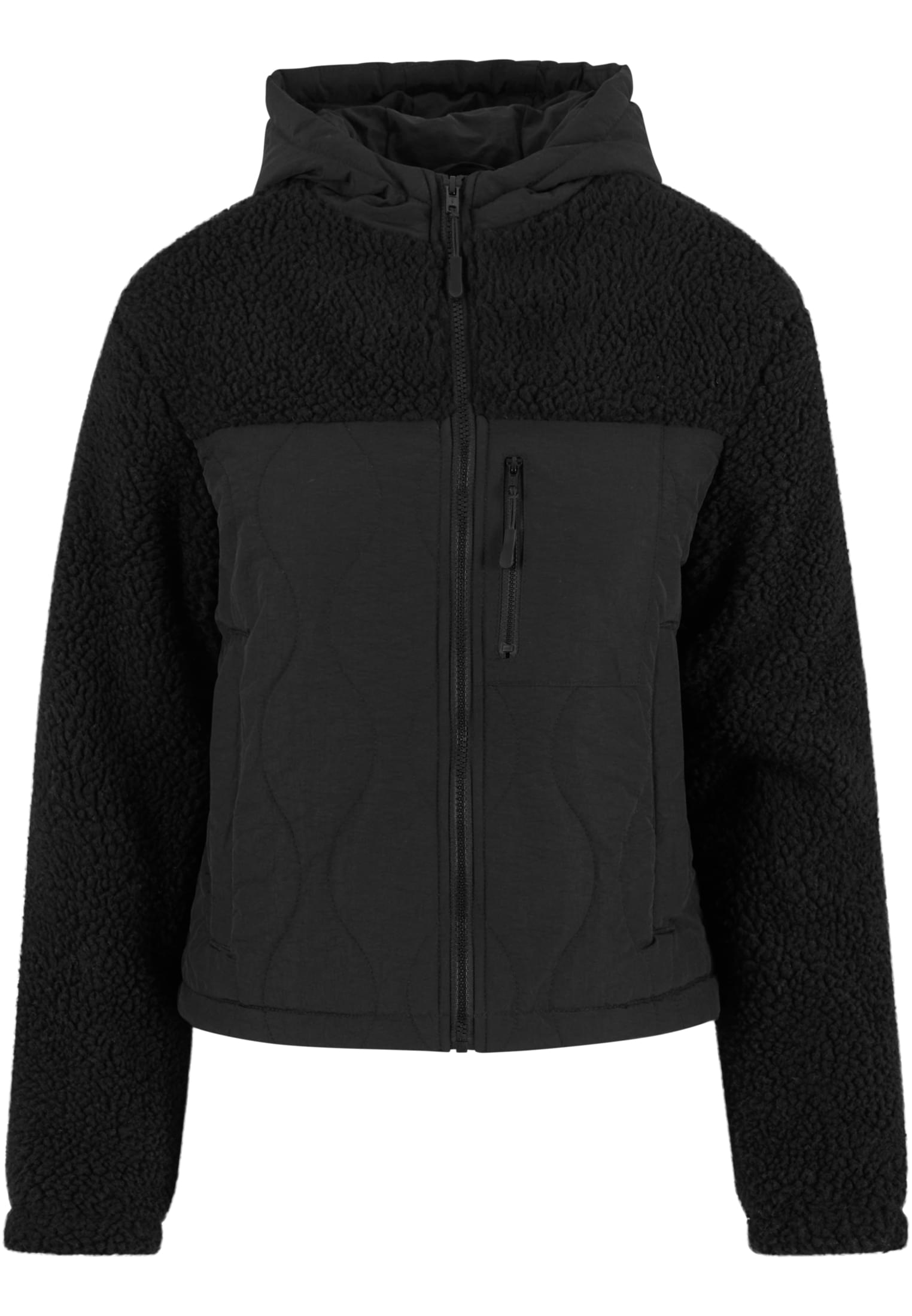 Ladies Sherpa Crinkle Nylon Mix Jacket black/black 3XL - variant image 6