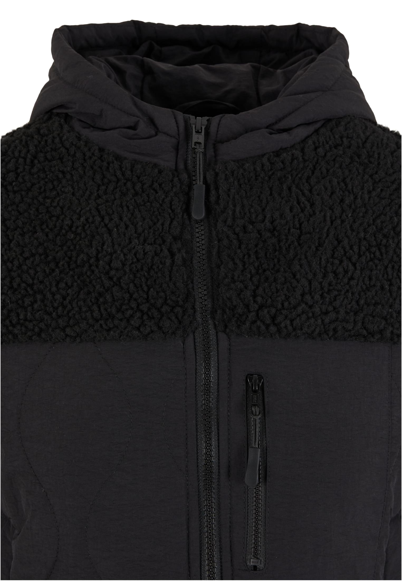 Ladies Sherpa Crinkle Nylon Mix Jacket black/black 3XL - variant image 8